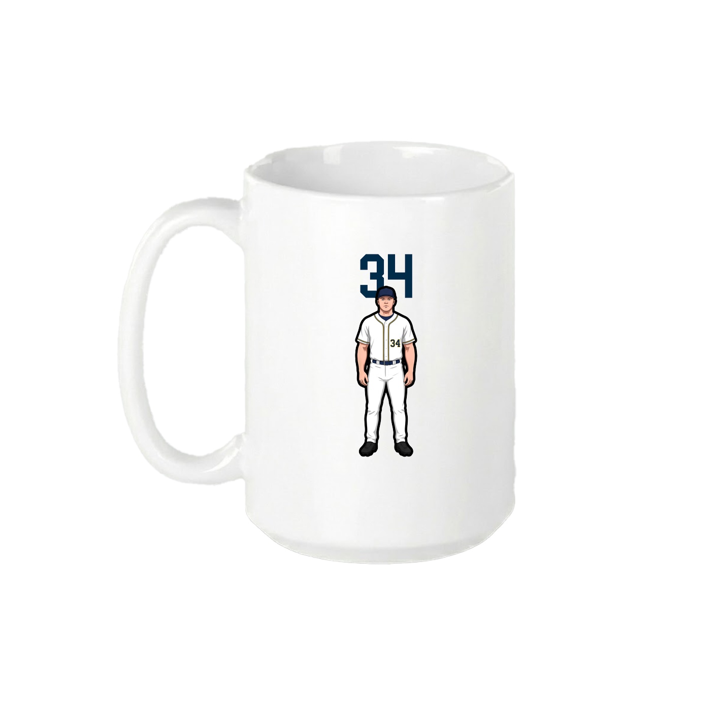 15oz Coffee Mug — Number Top in White