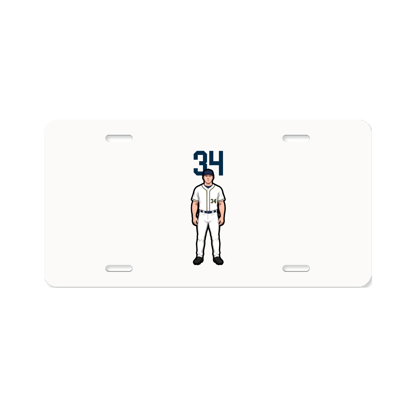 License Plate — Number Top in Classic