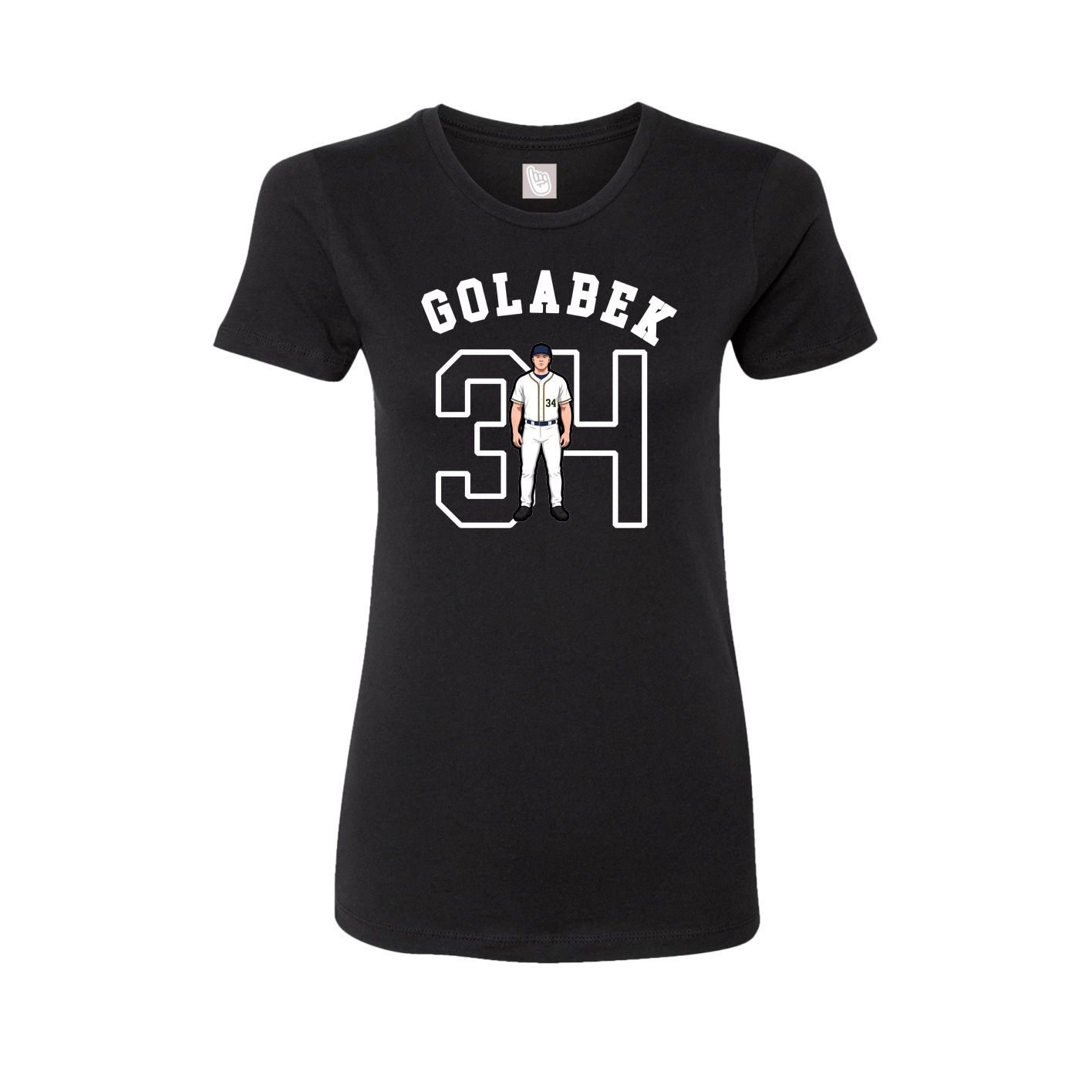 Fitted Women's Tee — Shirsey Arch in Black