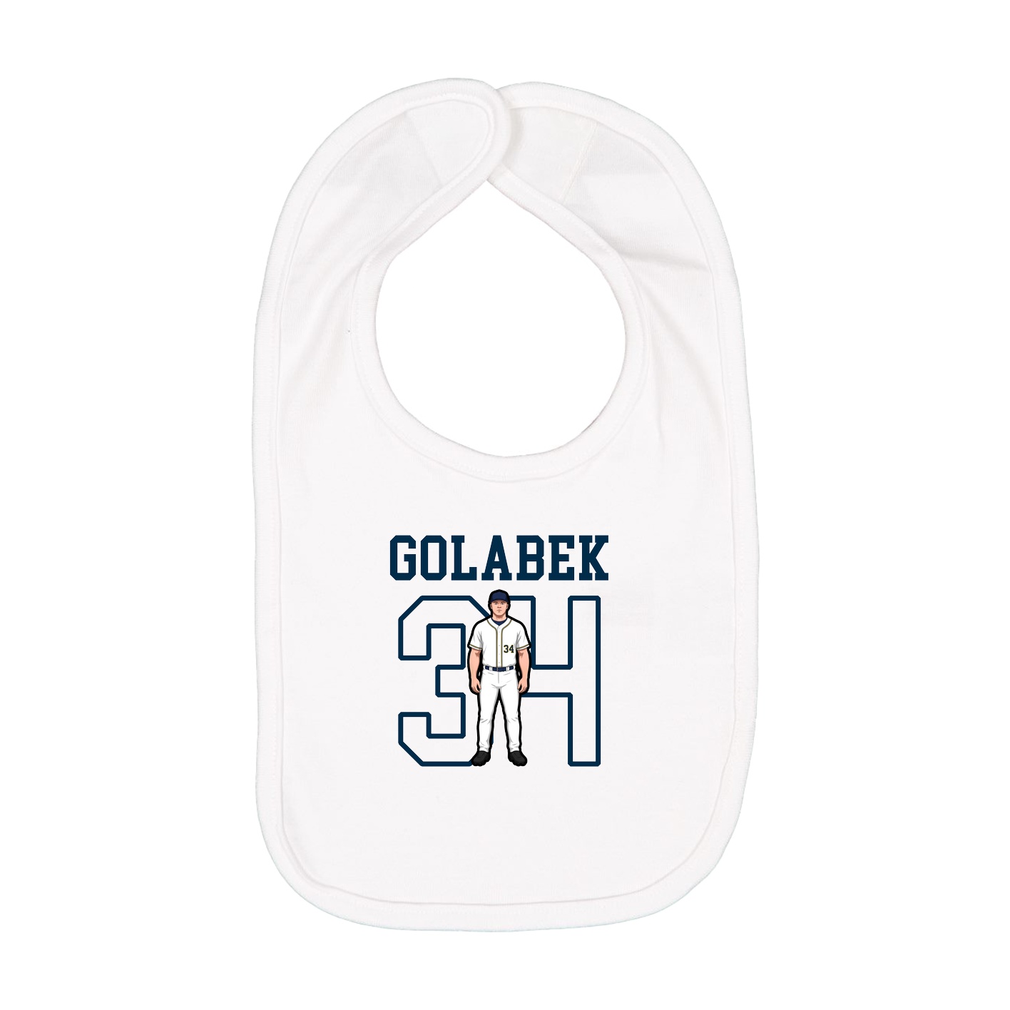 Infant Bib — Shirsey in White