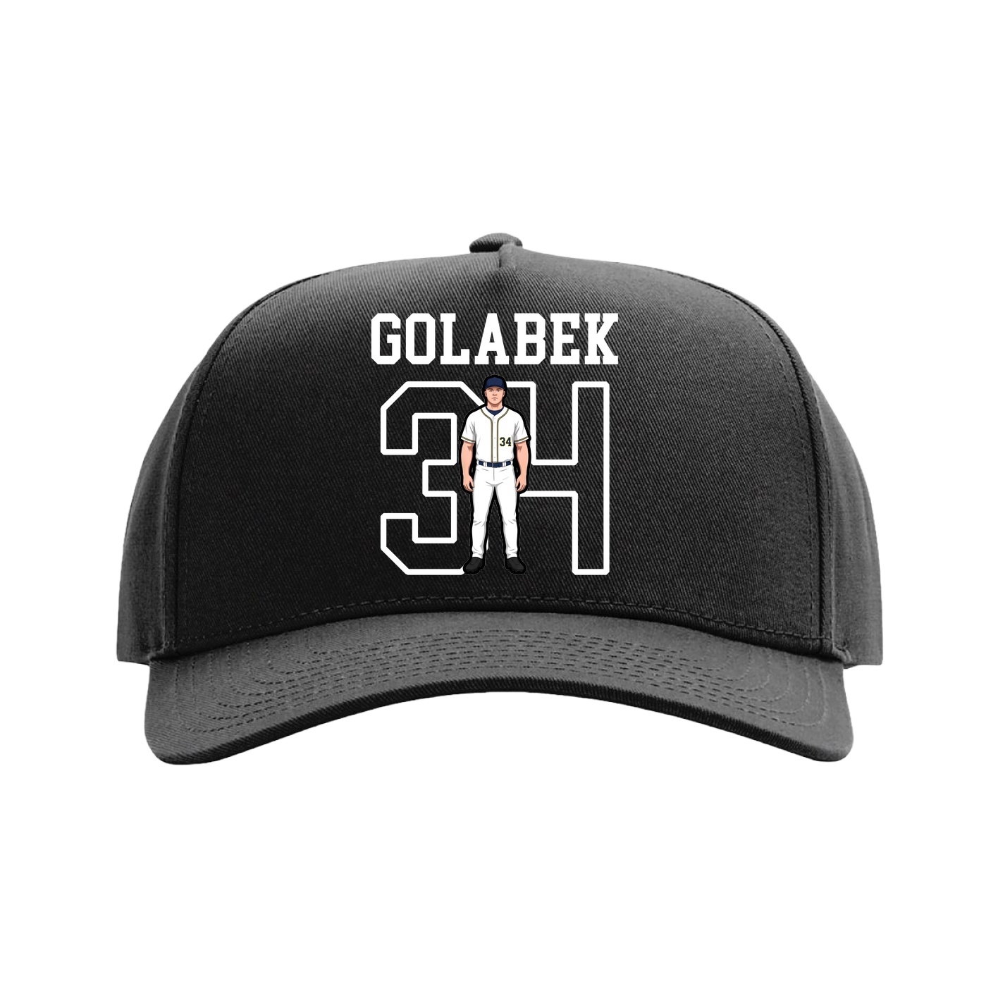 Full Fabric Five-Panel Champ Cap — Shirsey in Black