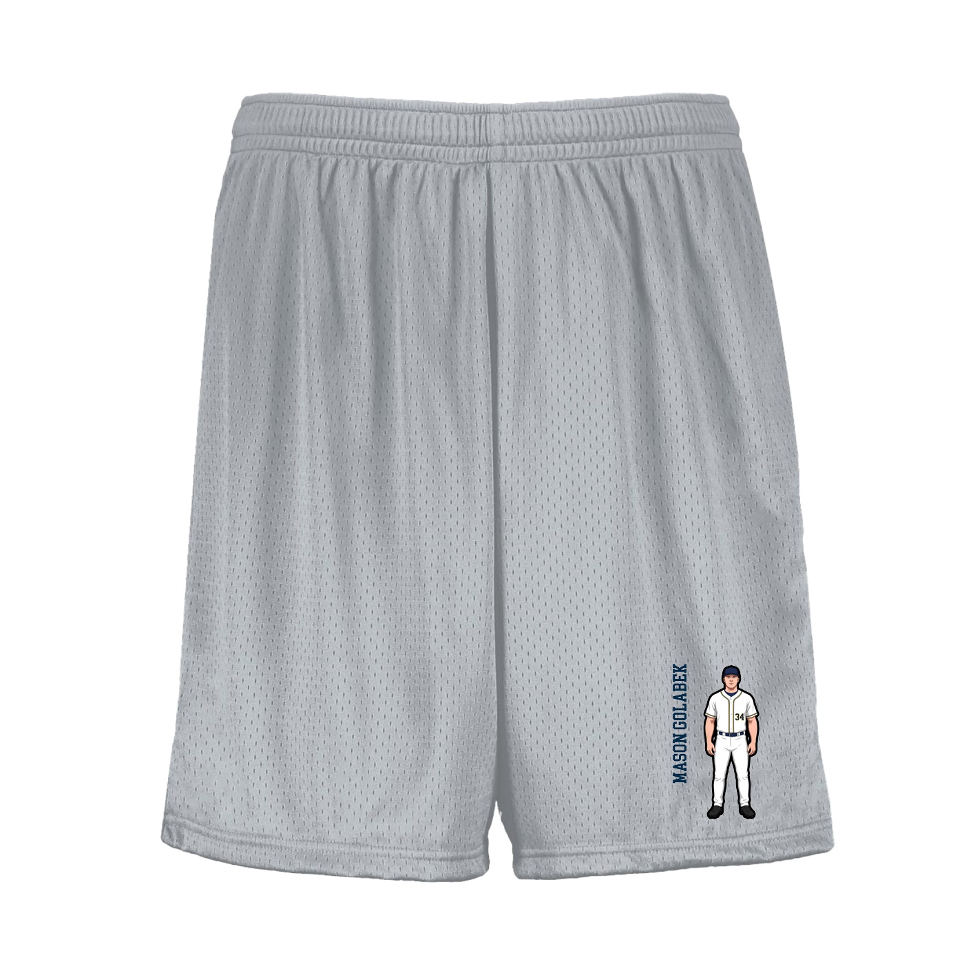 Shorts — Name Vertical in Silver