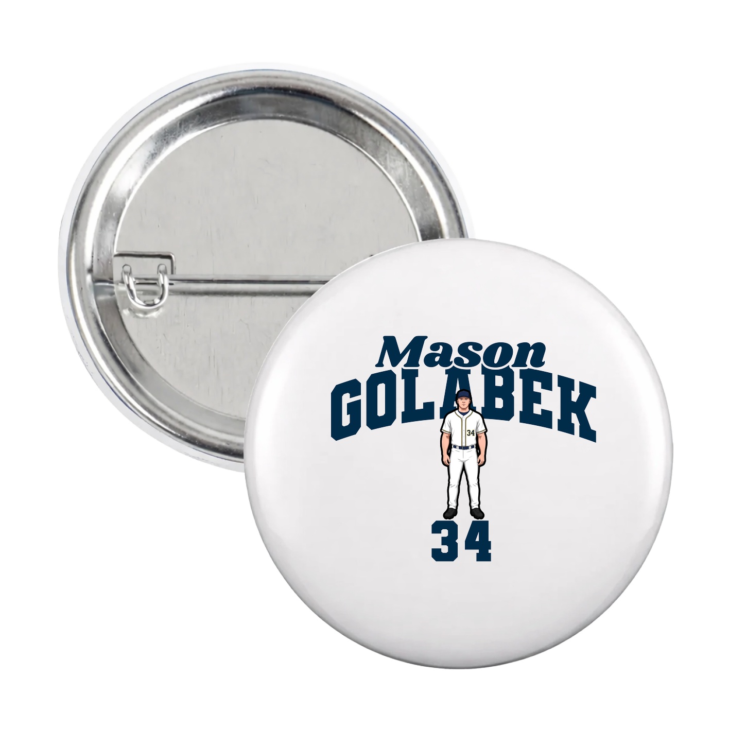 Game Day Button — Signature Arch in White