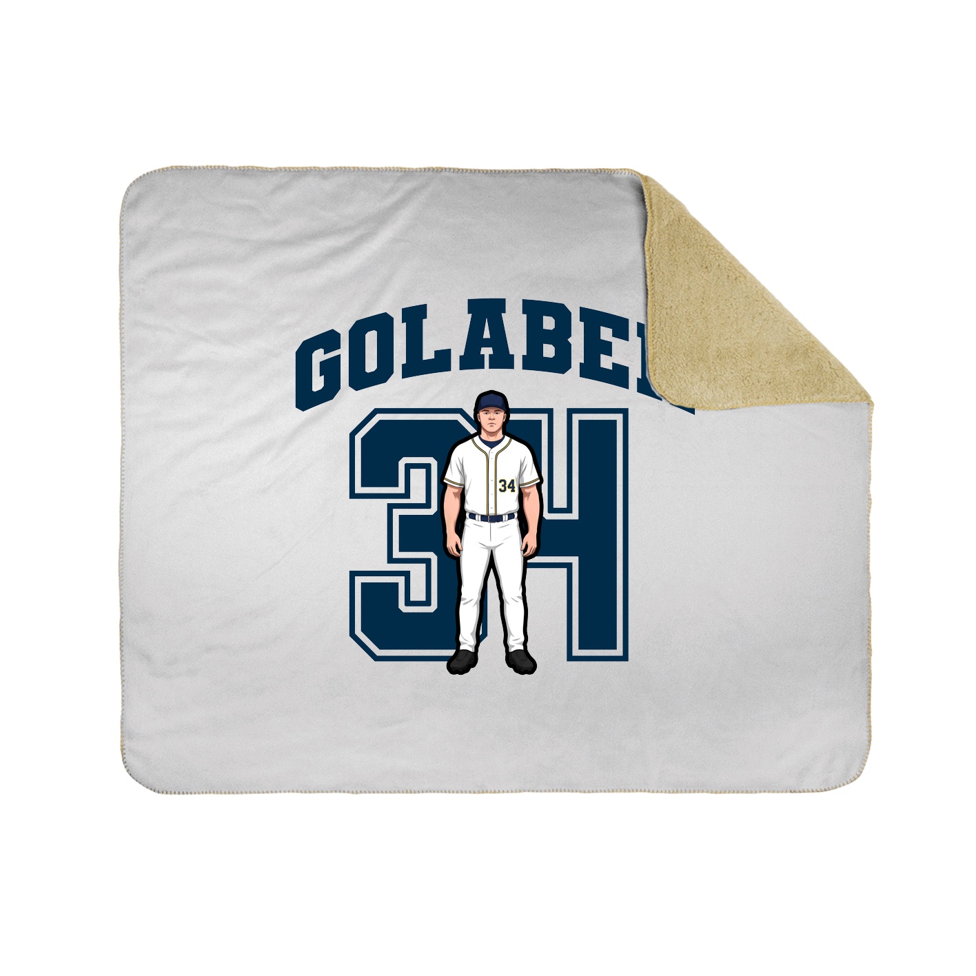 Throw Blanket — Number in White