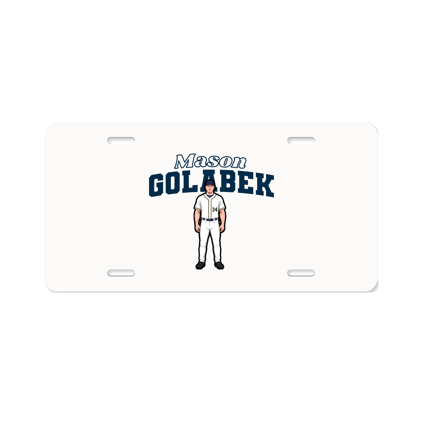 License Plate — Name Arch in Classic