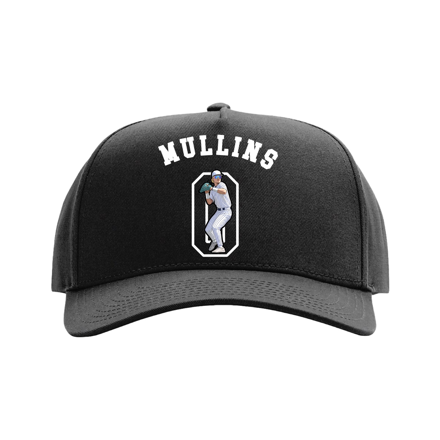 Full Fabric Five-Panel Champ Cap — Shirsey Arch in Black