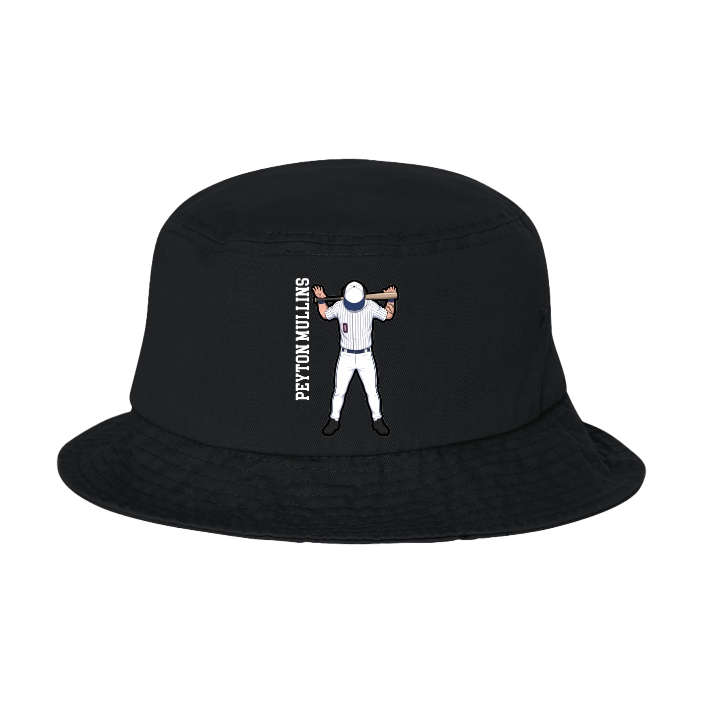 Bucket Cap — Name Vertical in Black