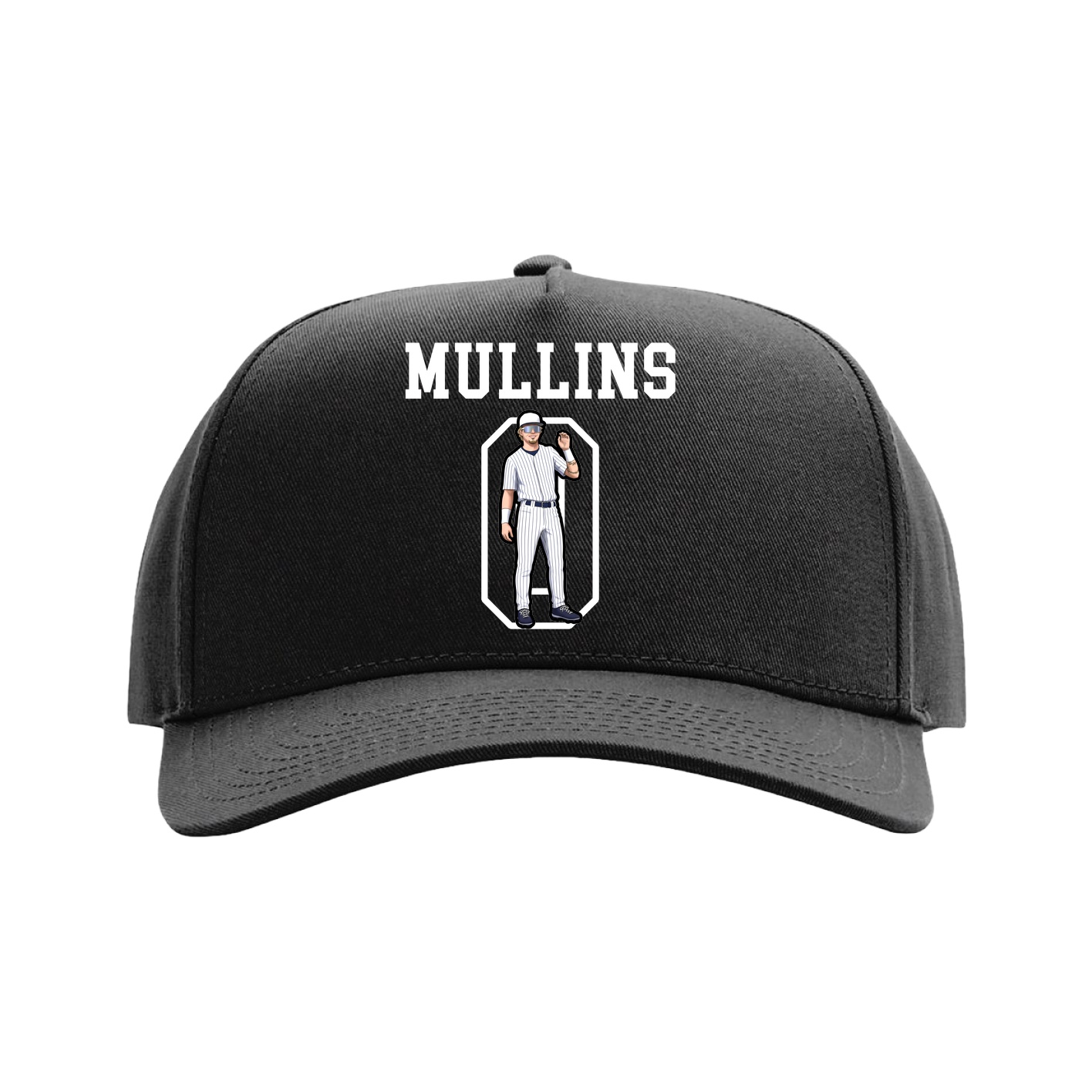 Full Fabric Five-Panel Champ Cap — Shirsey in Black