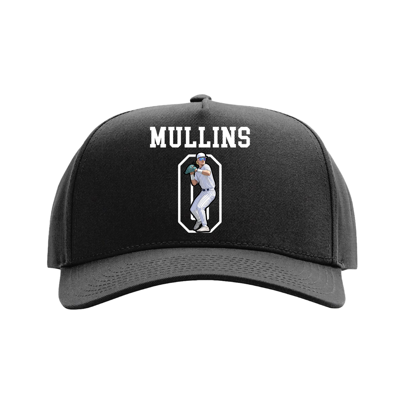 Full Fabric Five-Panel Champ Cap — Shirsey in Black