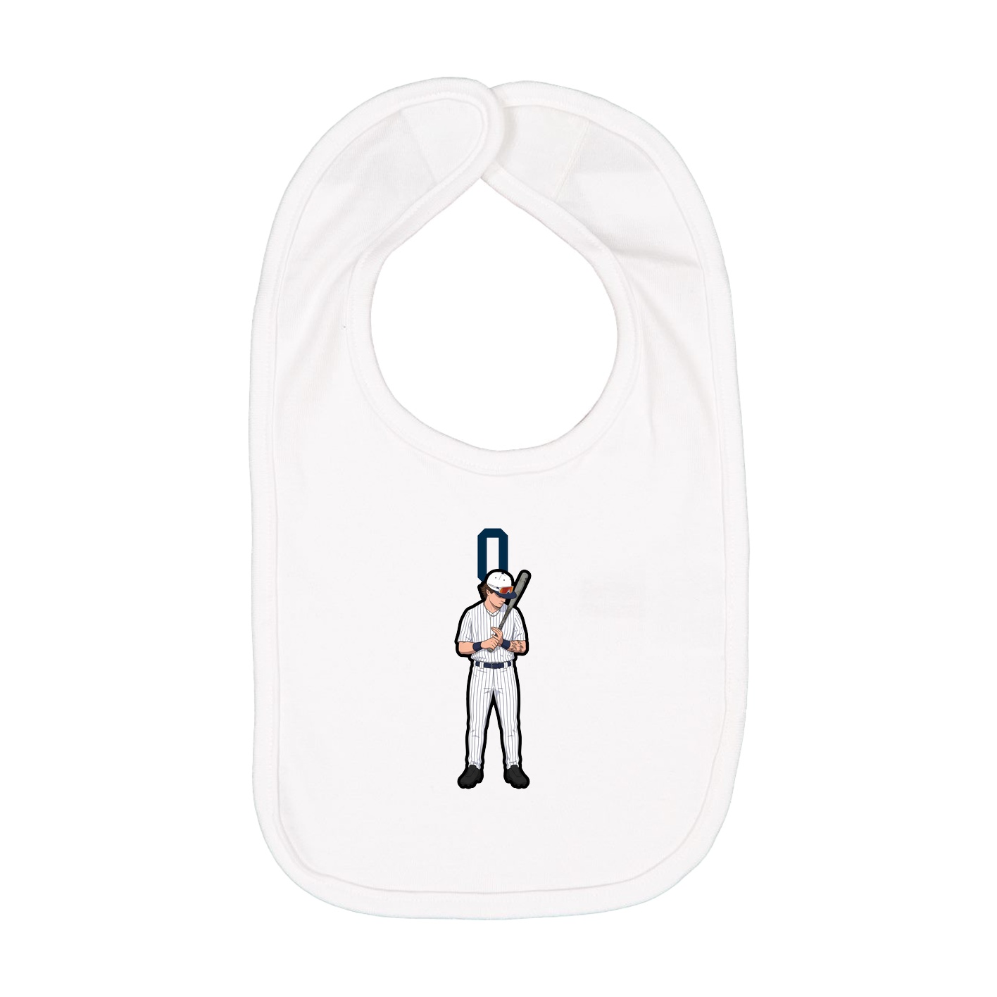 Infant Bib — Number Top in White