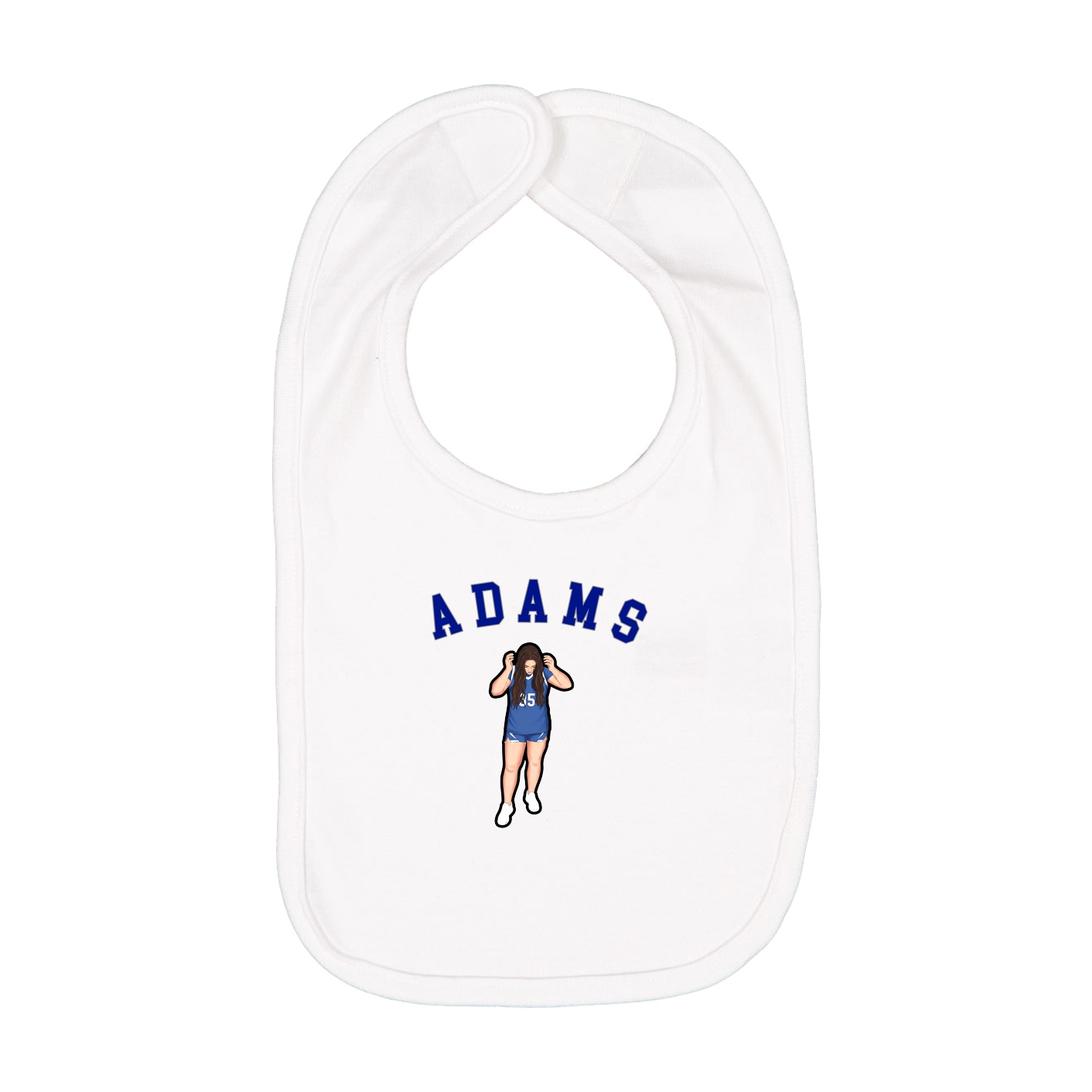 Infant Bib — Shirsey Arch in White