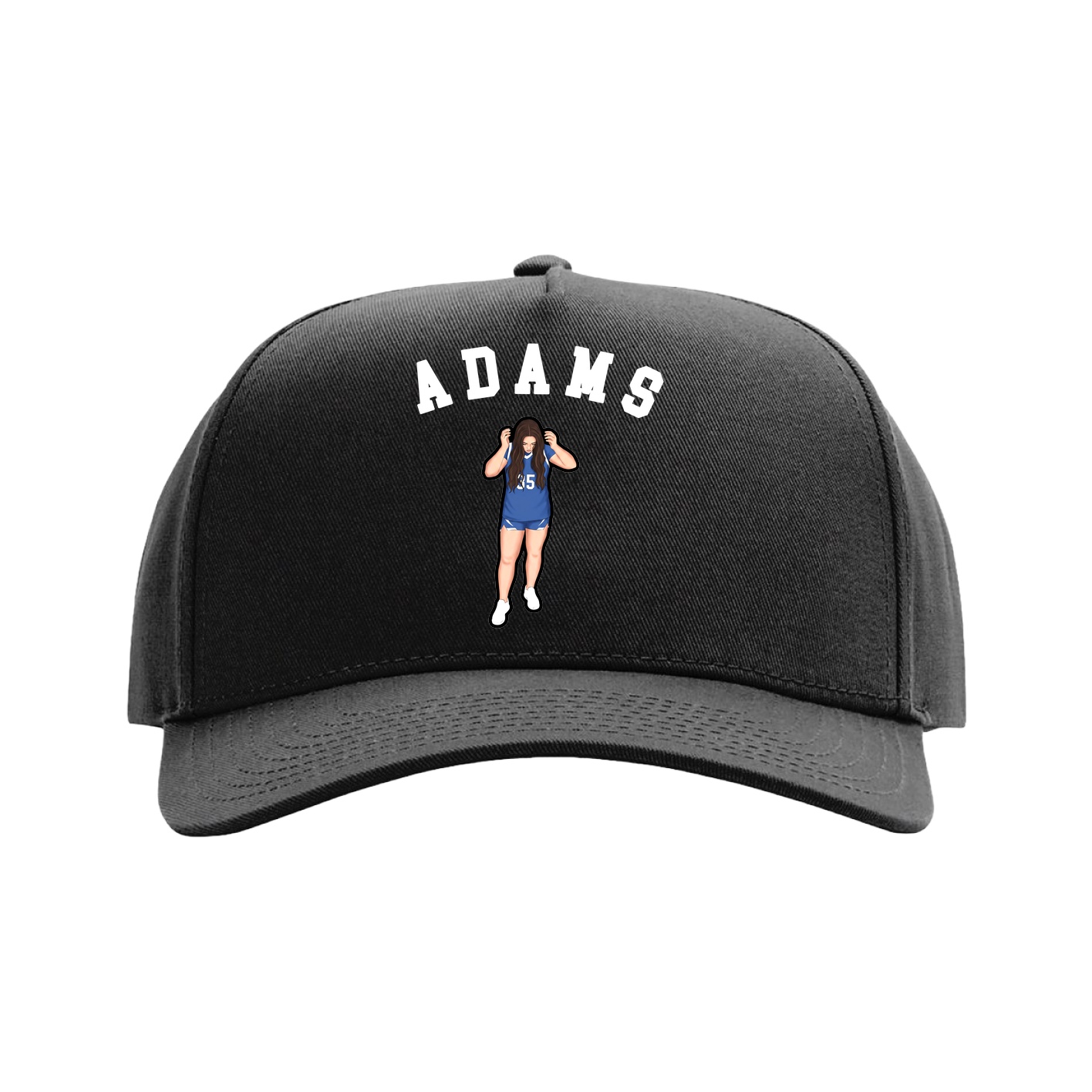 Full Fabric Five-Panel Champ Cap — Shirsey Arch in Black