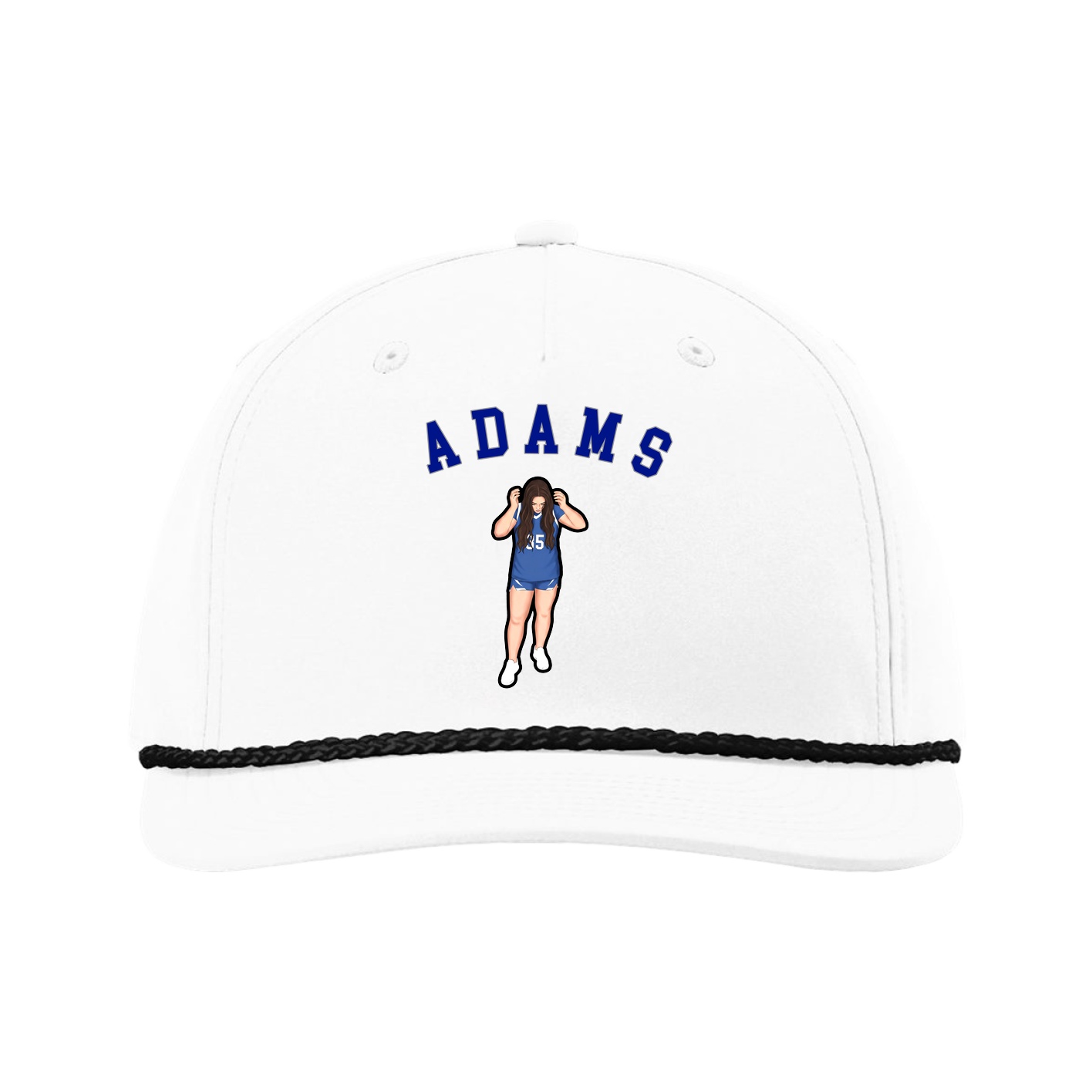 Five-Panel Classic Rope Cap — Shirsey Arch in White