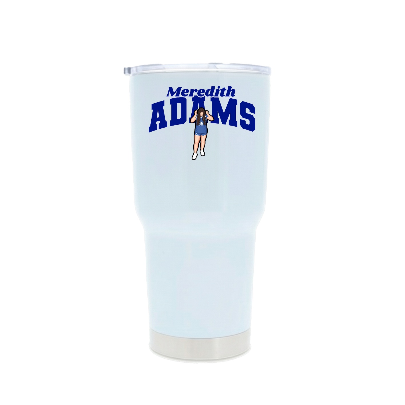 30oz Stainless Steel Tumbler — Signature Arch in White