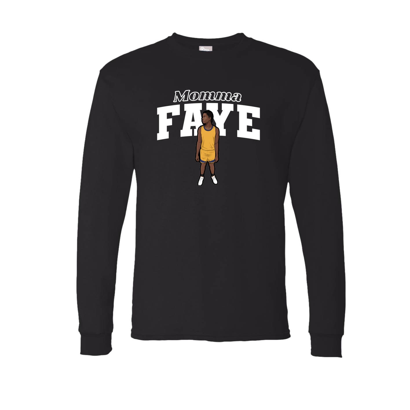 Long Sleeve Tee — Mothers Day Block in Black