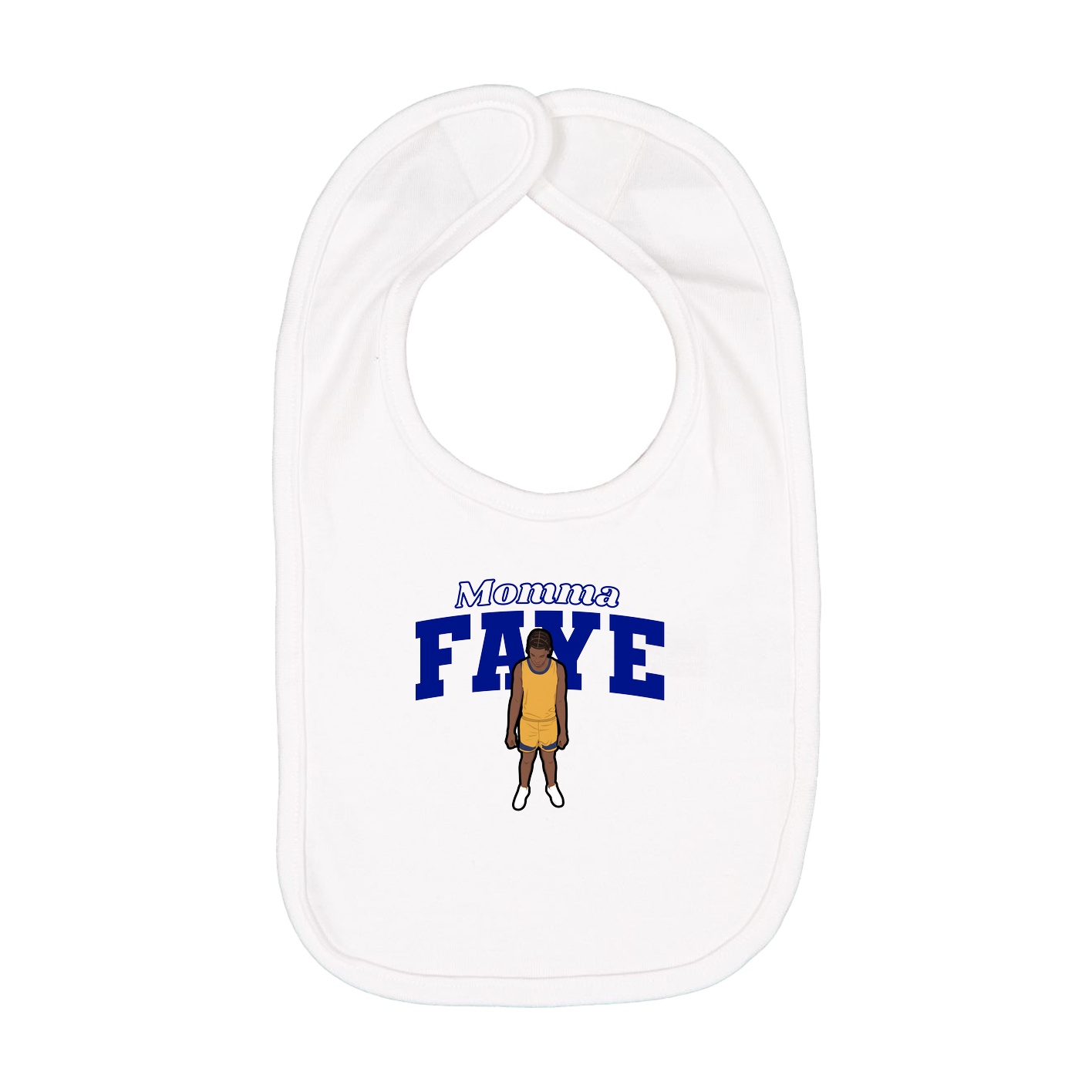Infant Bib — Mothers Day Block in White