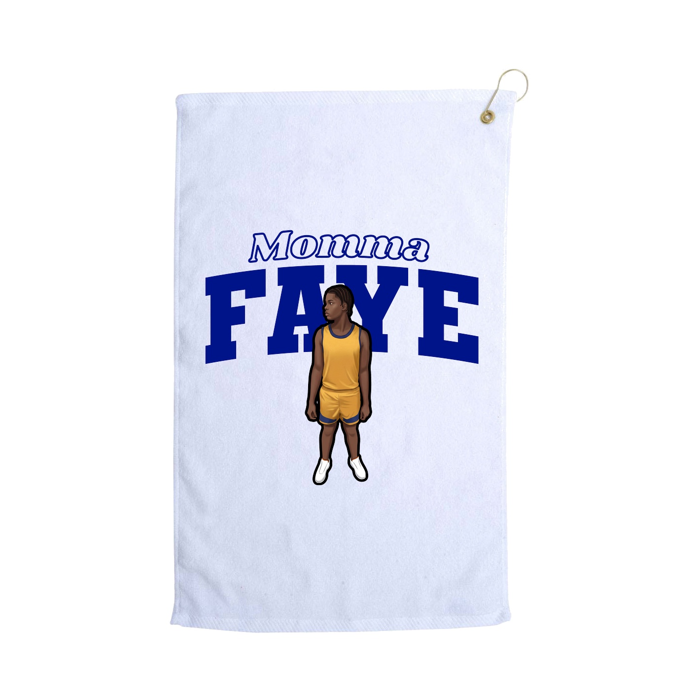 Golf Towel — Mothers Day Block in White