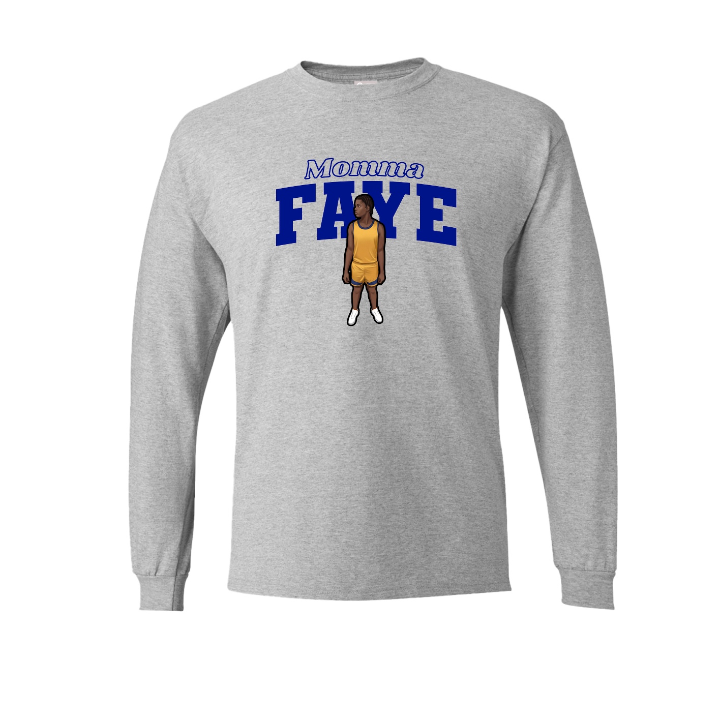 Long Sleeve Tee — Mothers Day Block in Grey