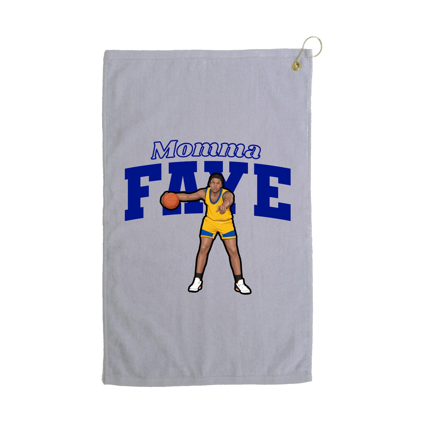 Golf Towel — Mothers Day Block in Grey