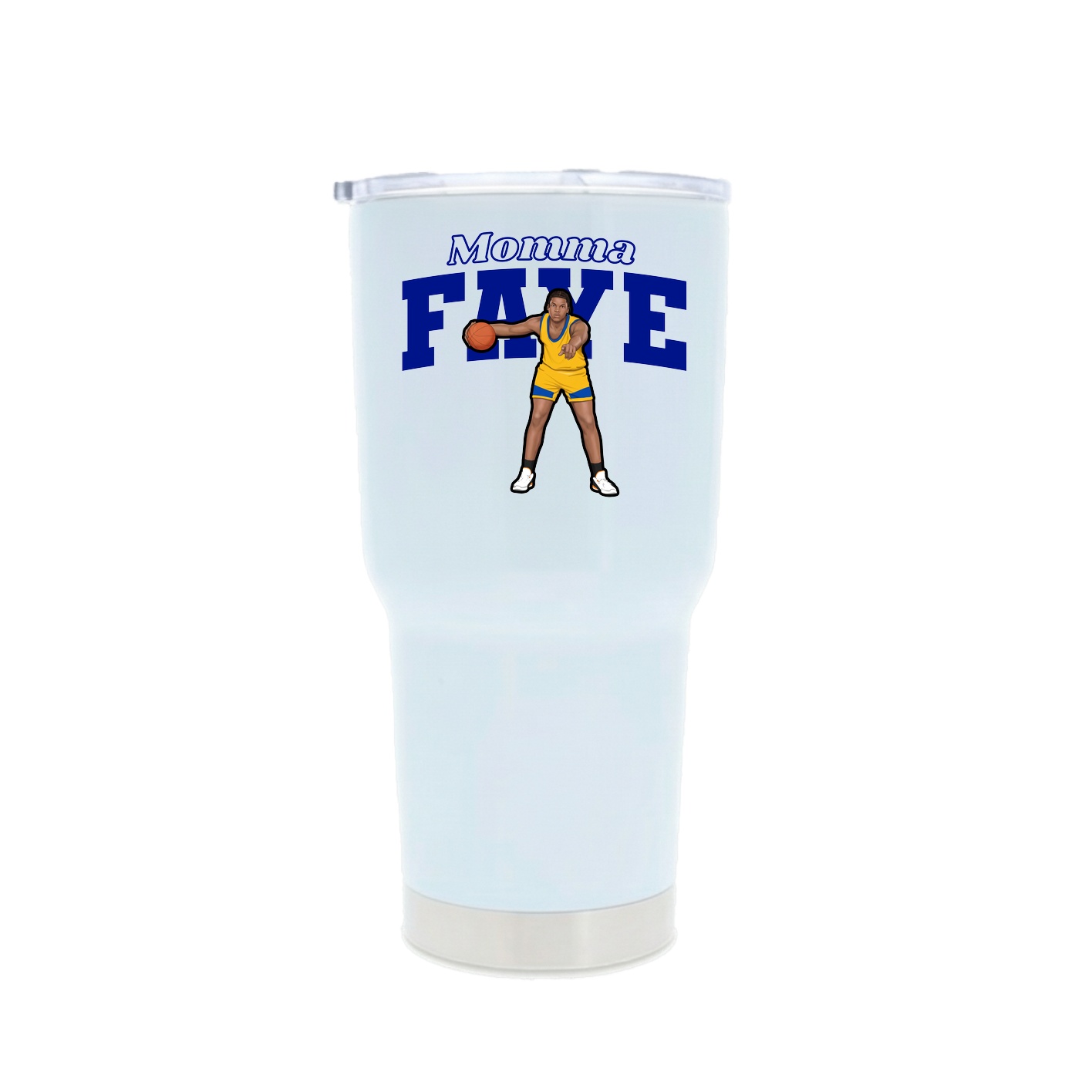 30oz Stainless Steel Tumbler — Mothers Day Block in White