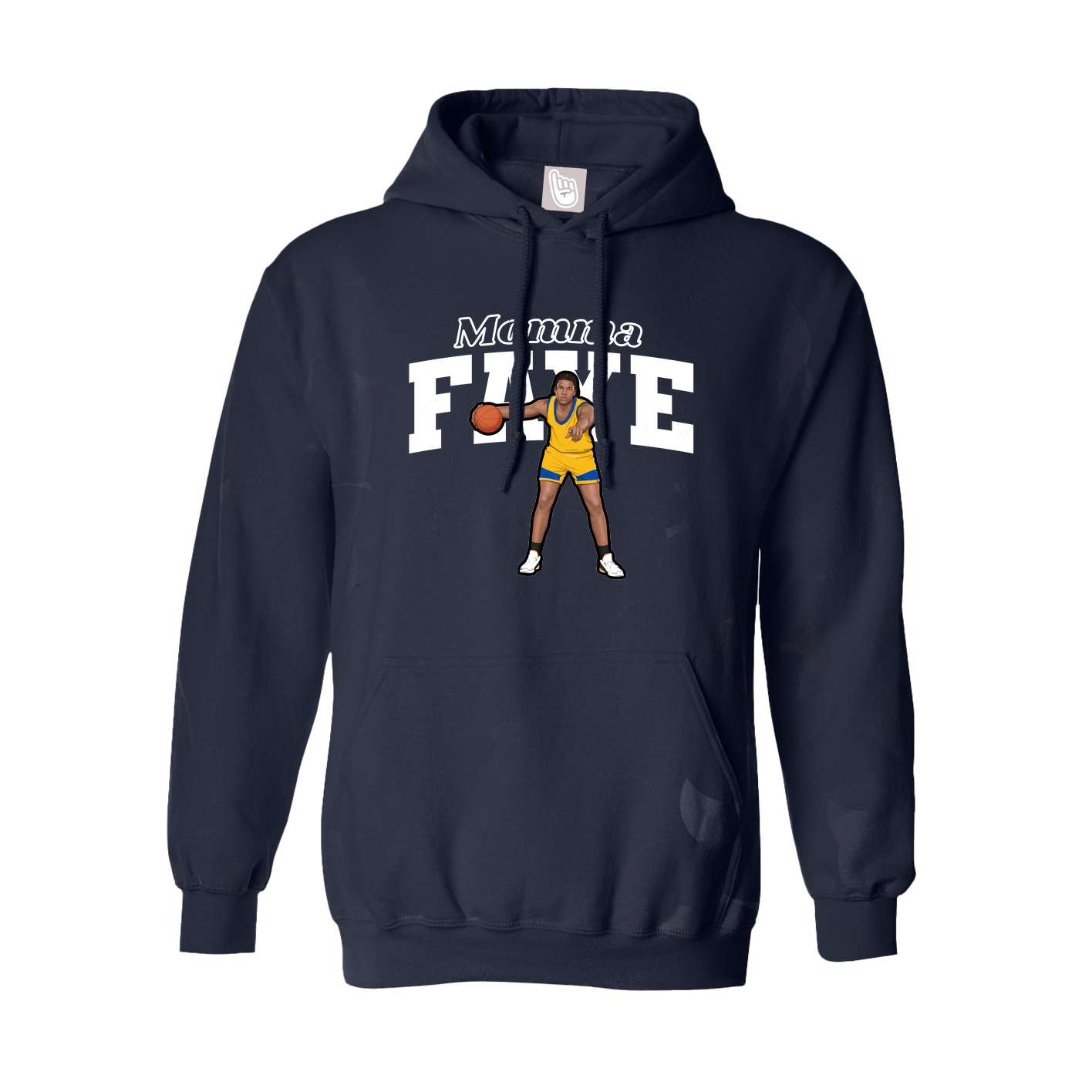 Youth Hoodie — Mothers Day Block in Navy