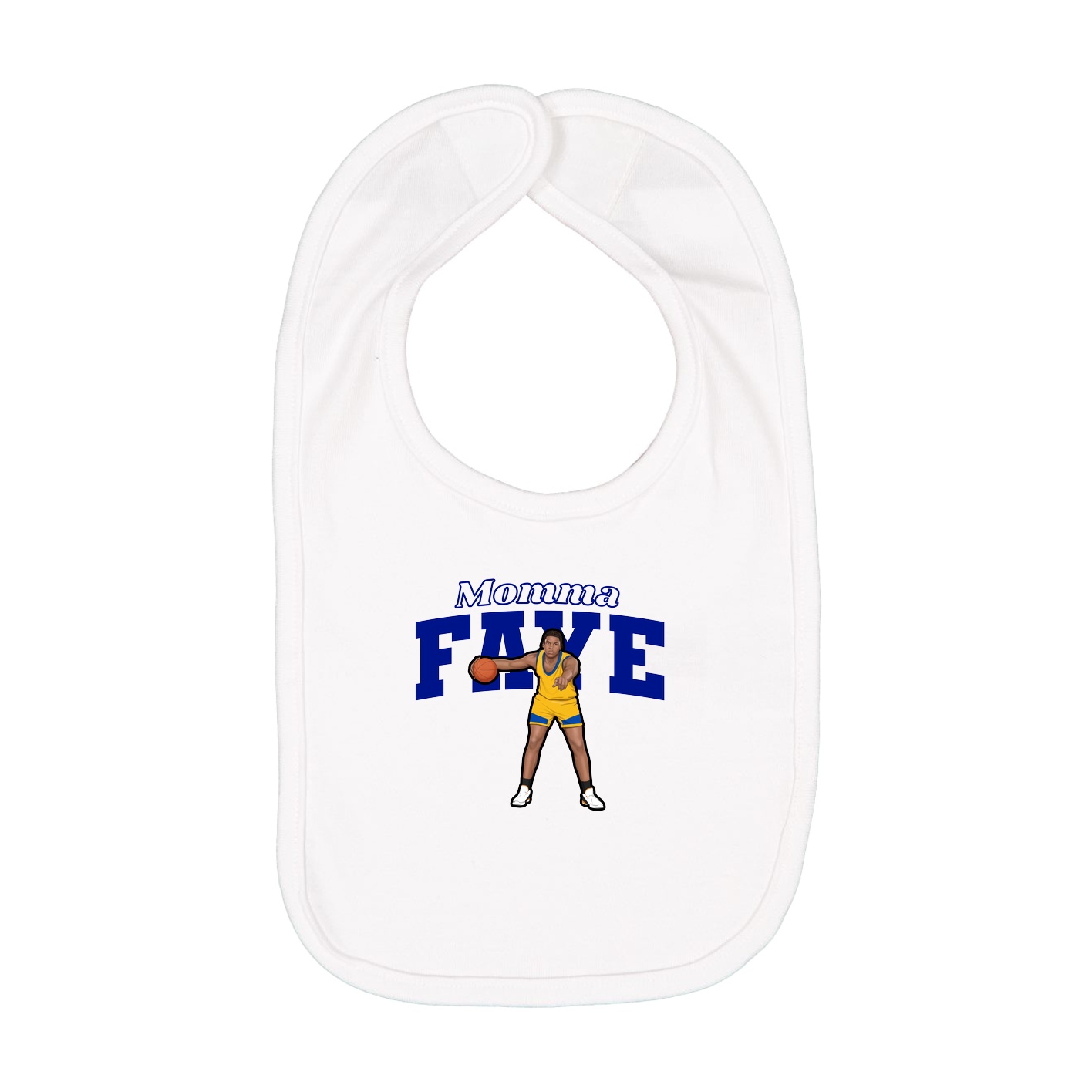 Infant Bib — Mothers Day Block in White