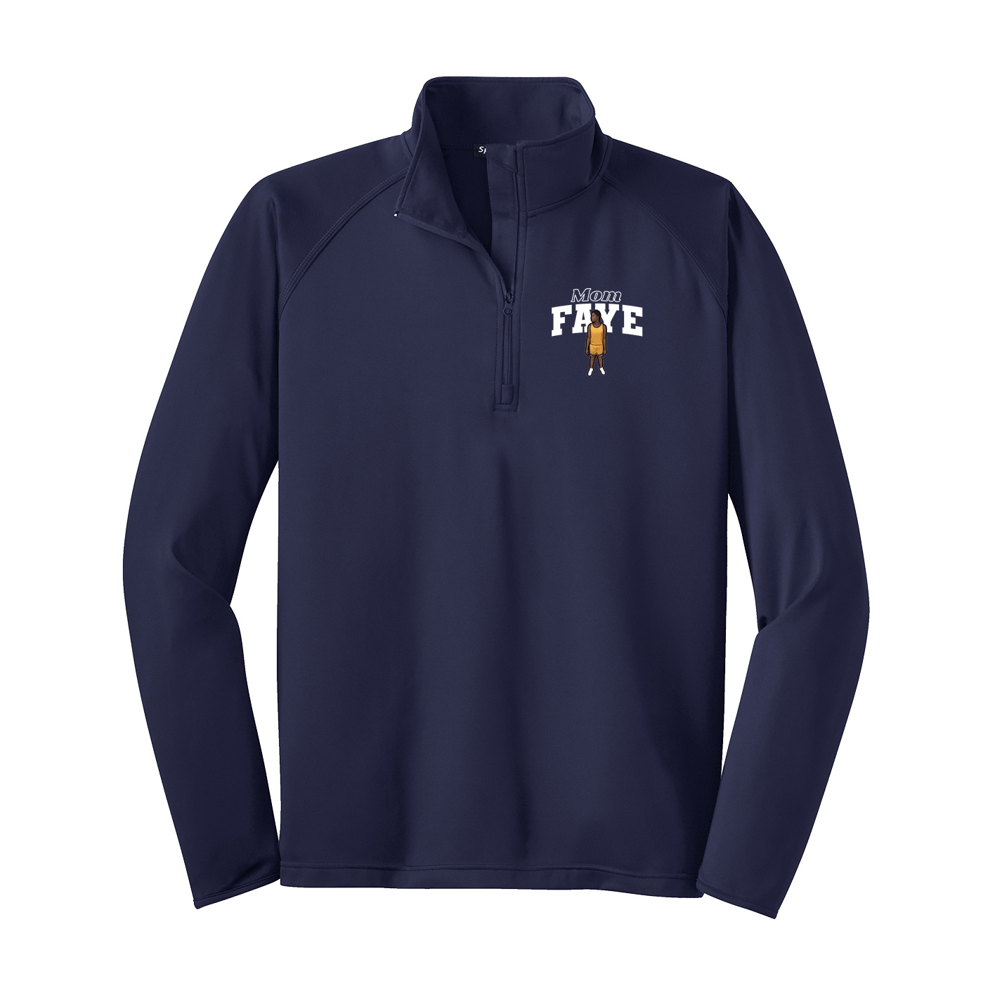Q-Zip Pullover — Mothers Day Block in Navy