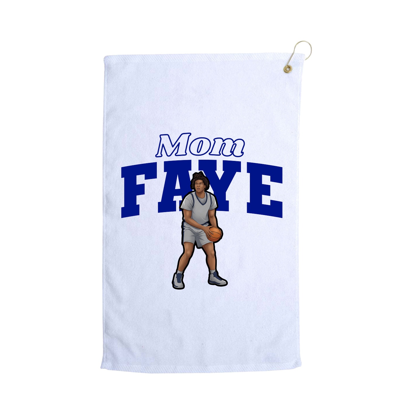Golf Towel — Mothers Day Block in White