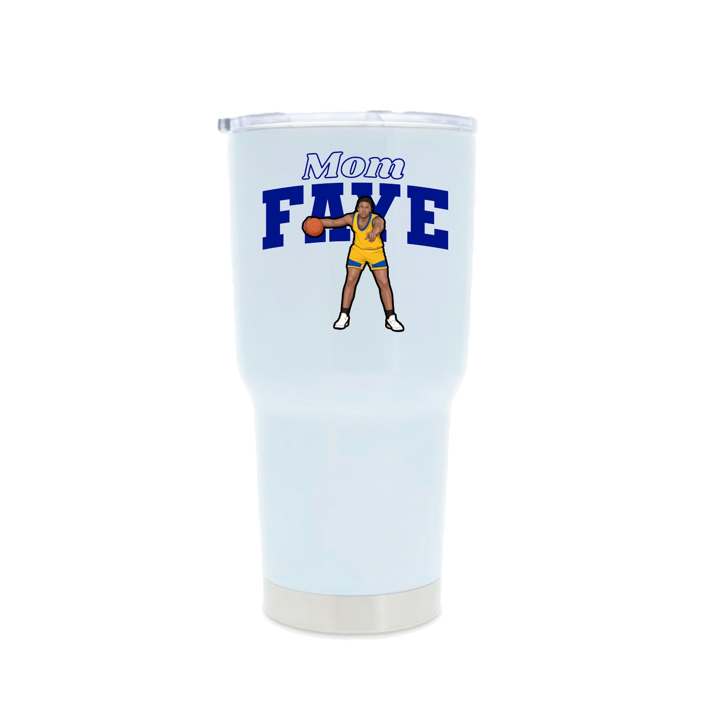 30oz Stainless Steel Tumbler — Mothers Day Block in White