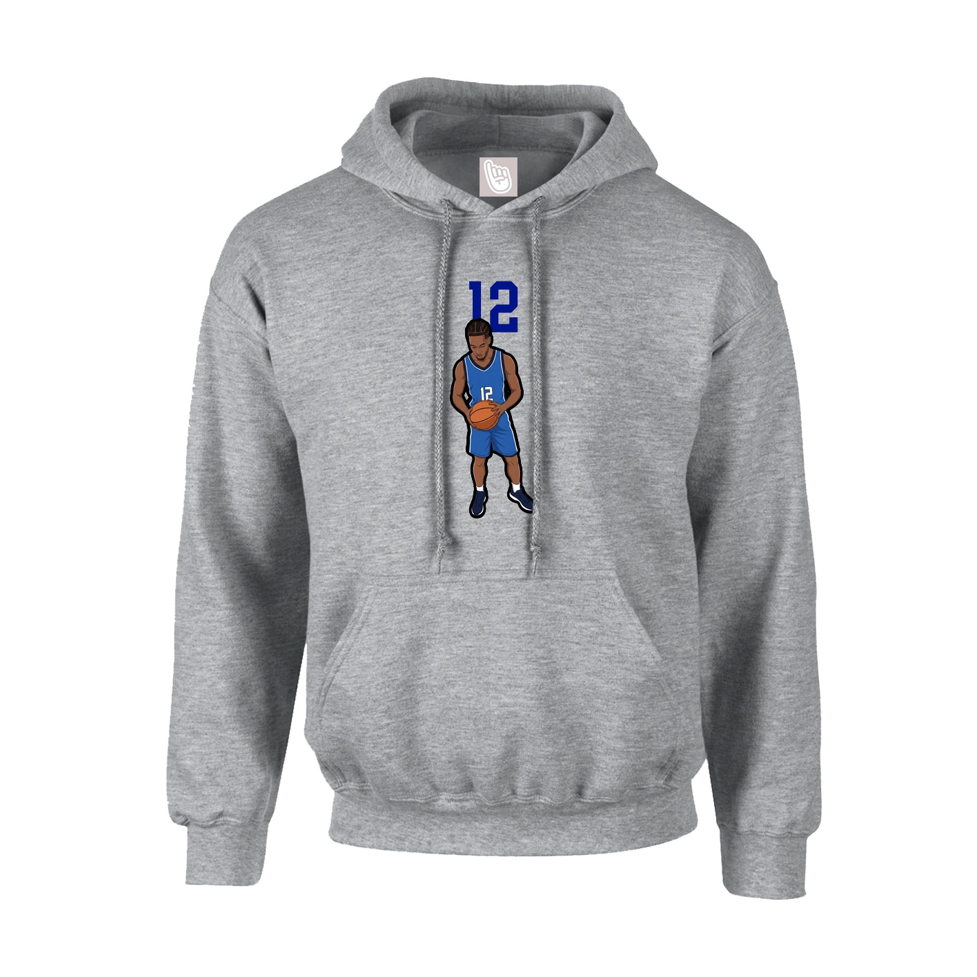 Youth Hoodie — Number Top in Grey