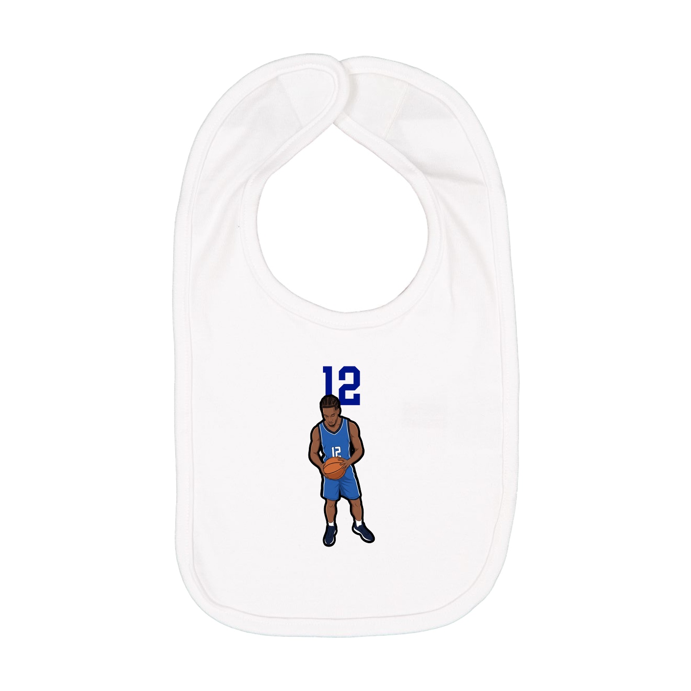 Infant Bib — Number Top in White