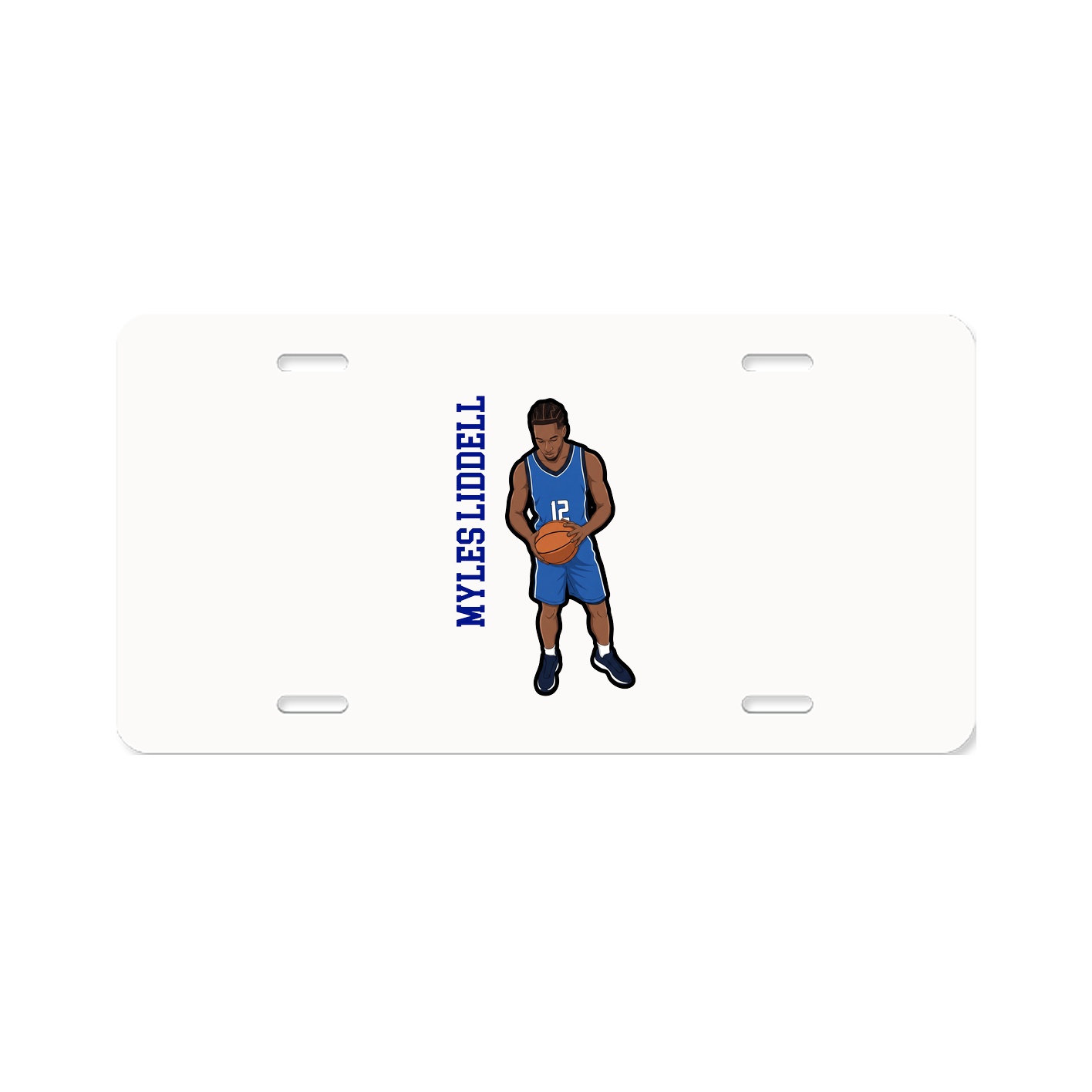 License Plate — Name Vertical in Classic
