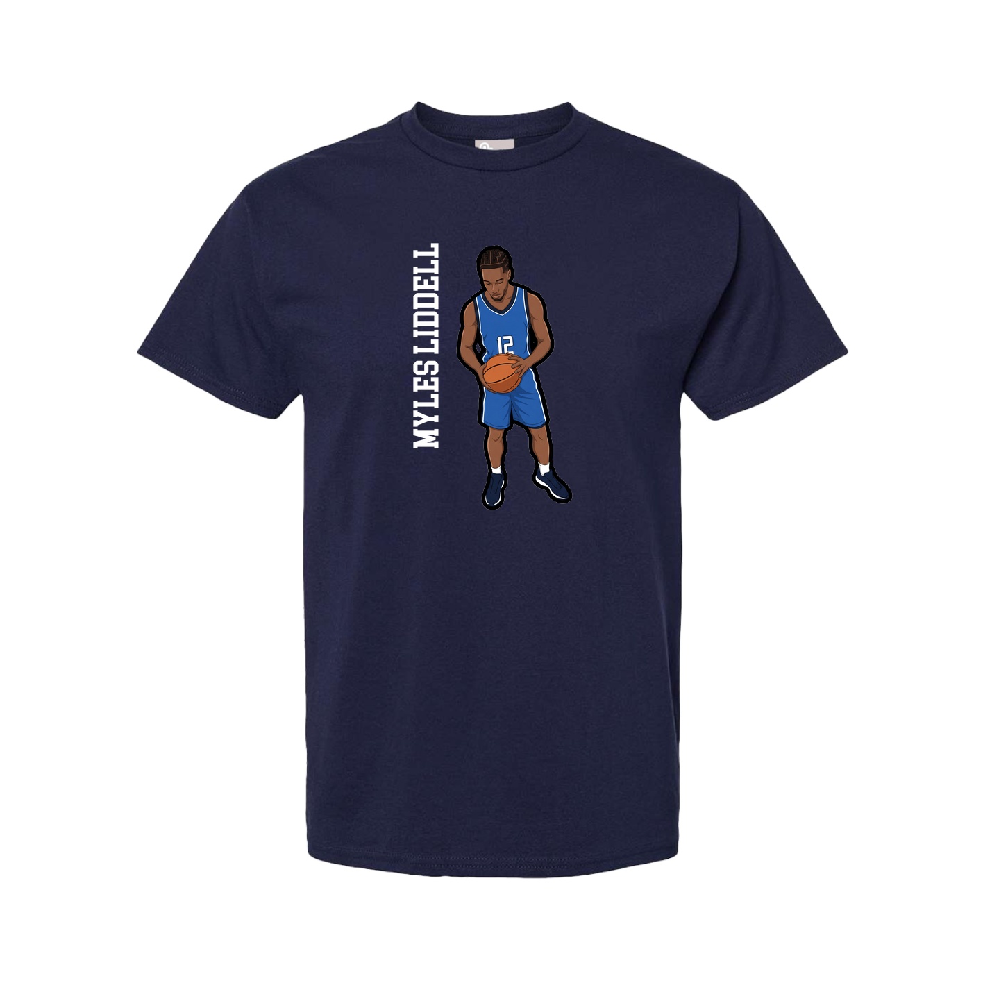 Tee — Name Vertical in Navy