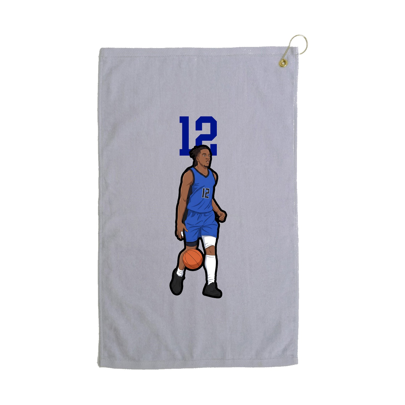 Golf Towel — Number Top in Grey
