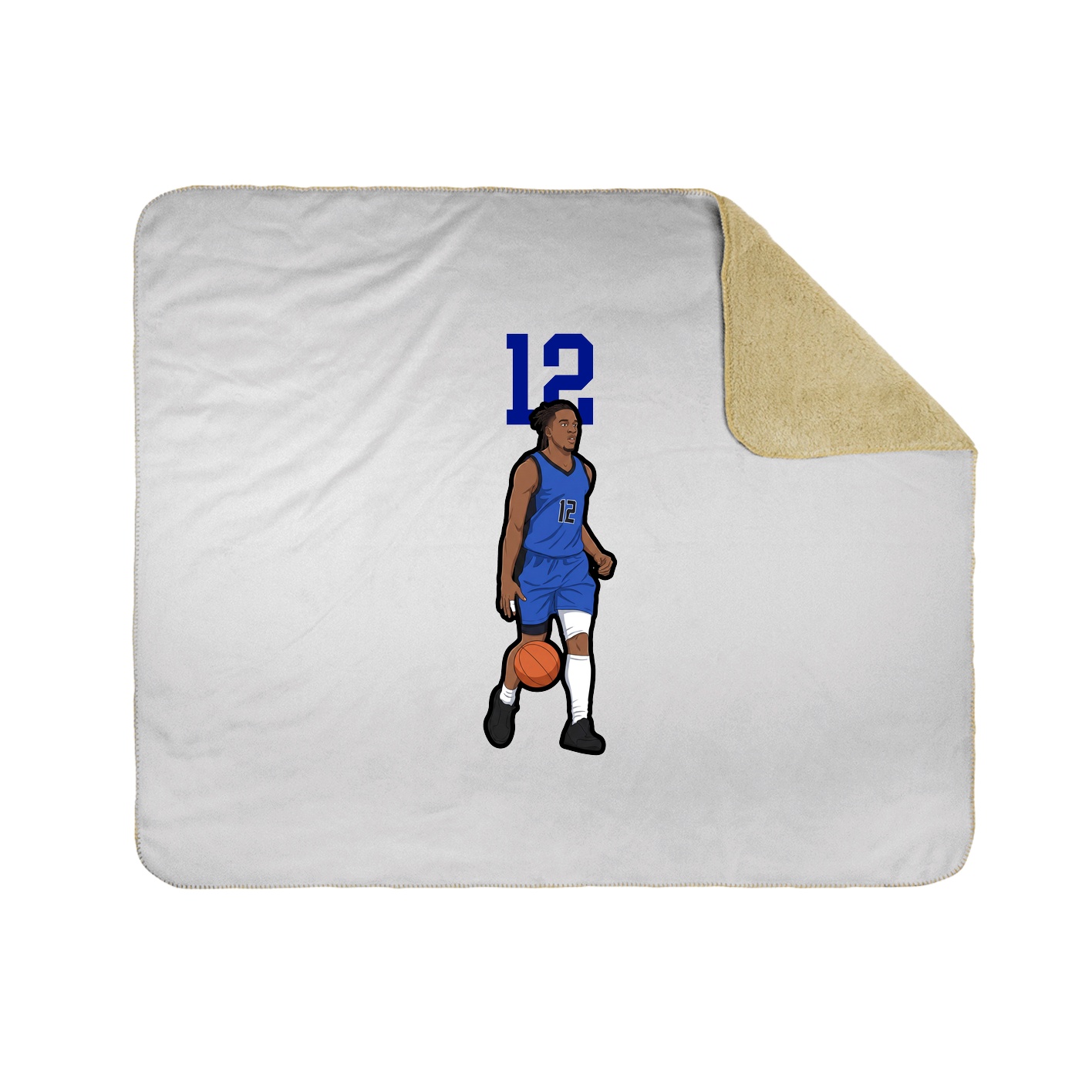 Throw Blanket — Number Top in White