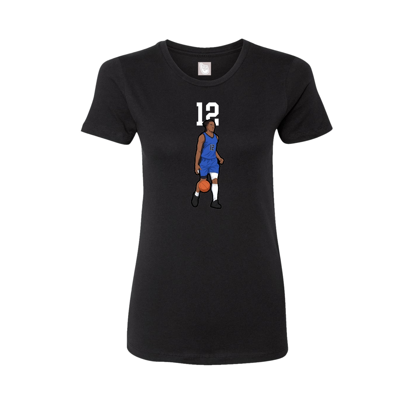 Womens Tee — Number Top in Black