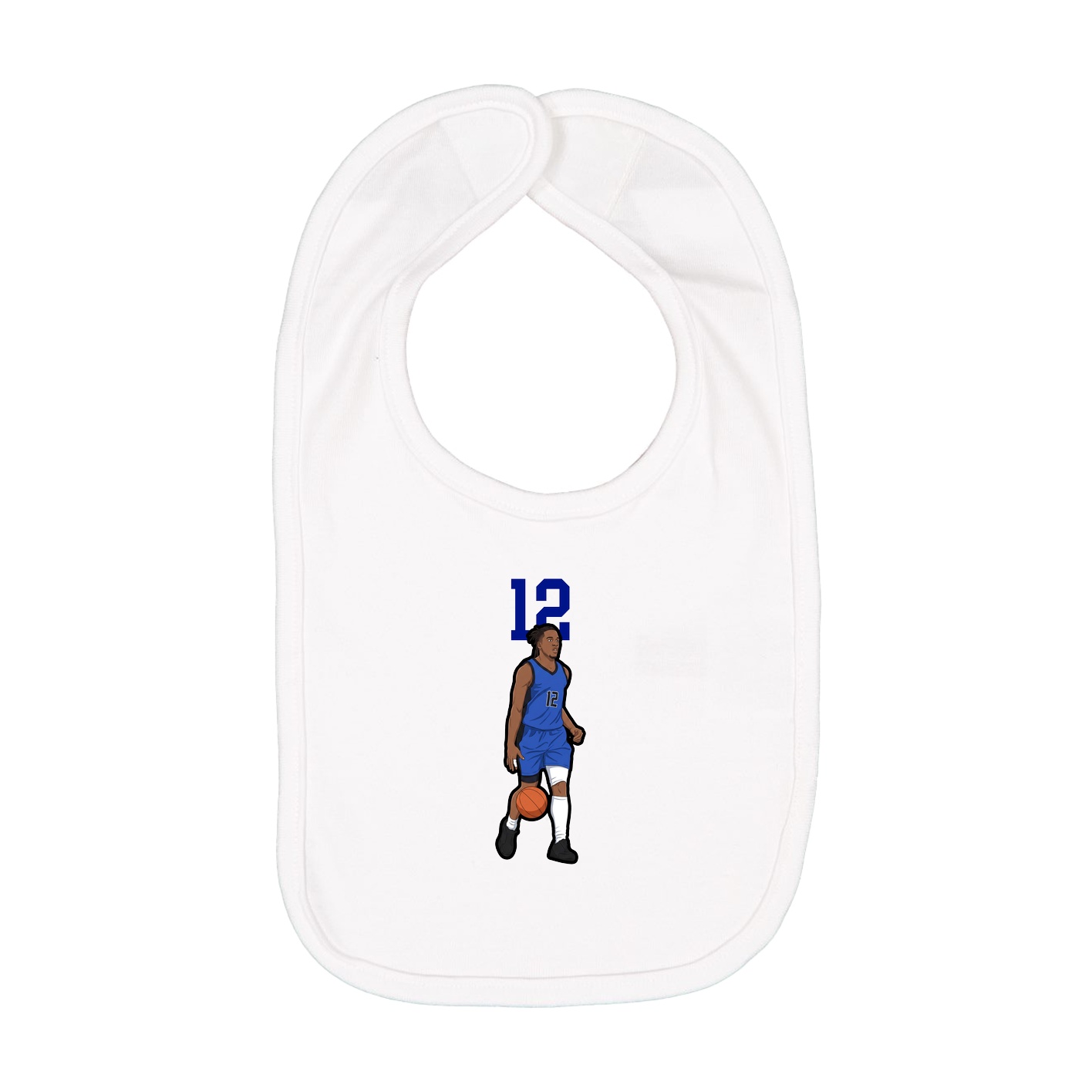 Infant Bib — Number Top in White