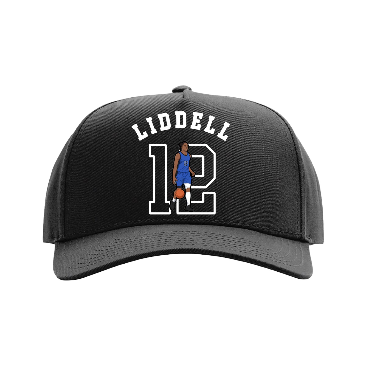 Full Fabric Five-Panel Champ Cap — Shirsey Arch in Black