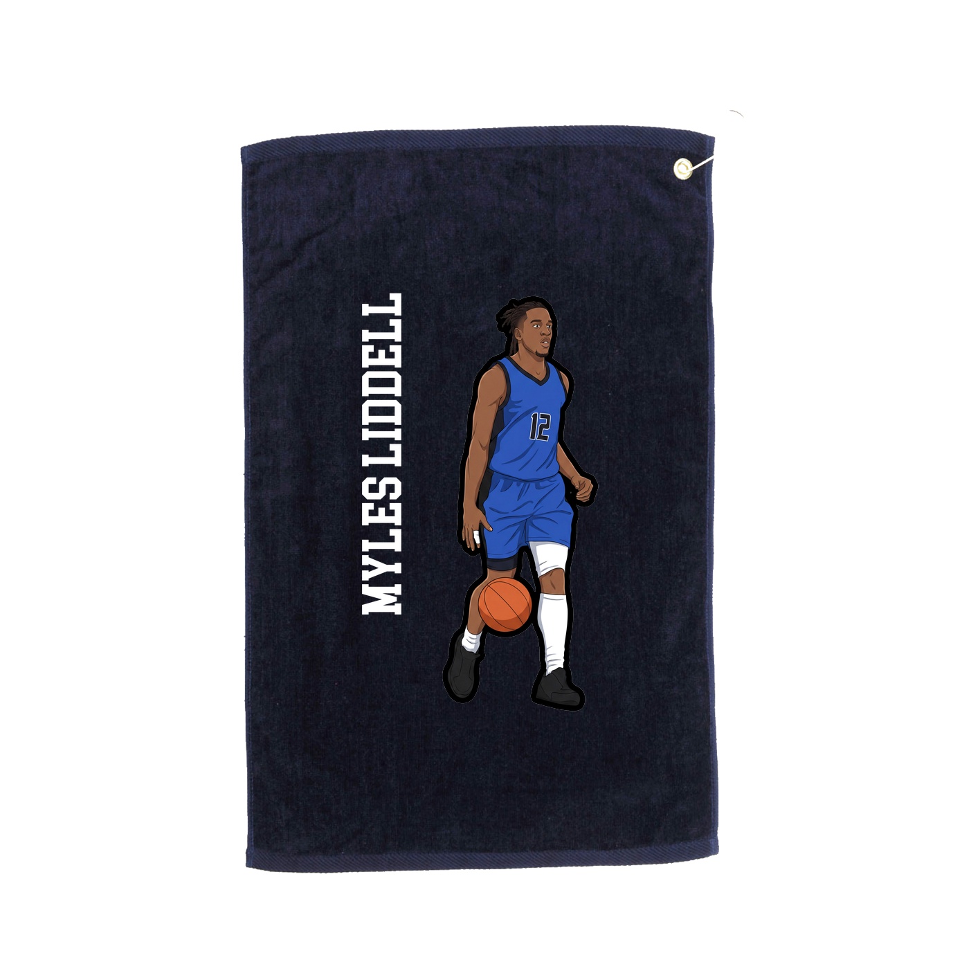 Golf Towel — Name Vertical in Navy
