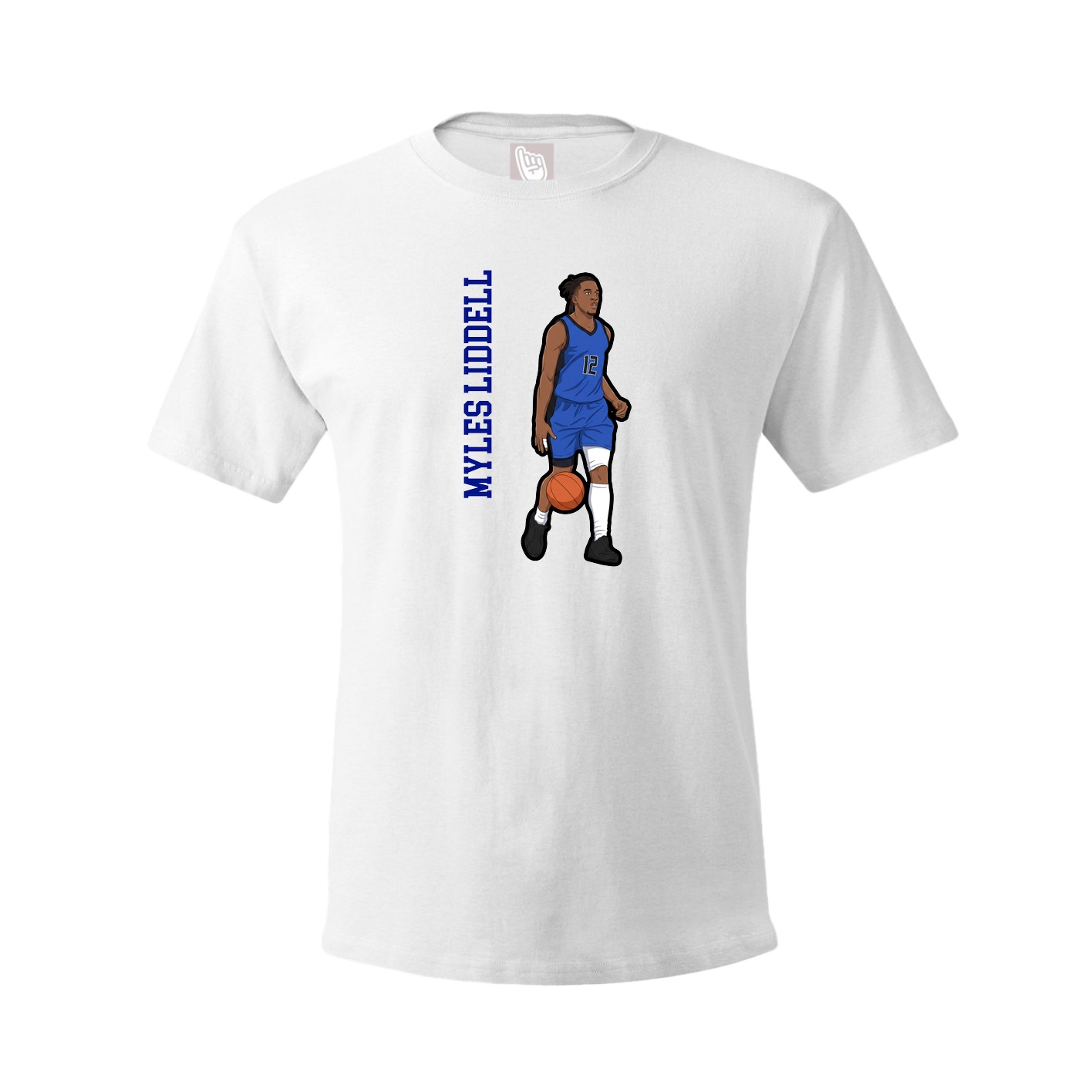 Tee — Name Vertical in White
