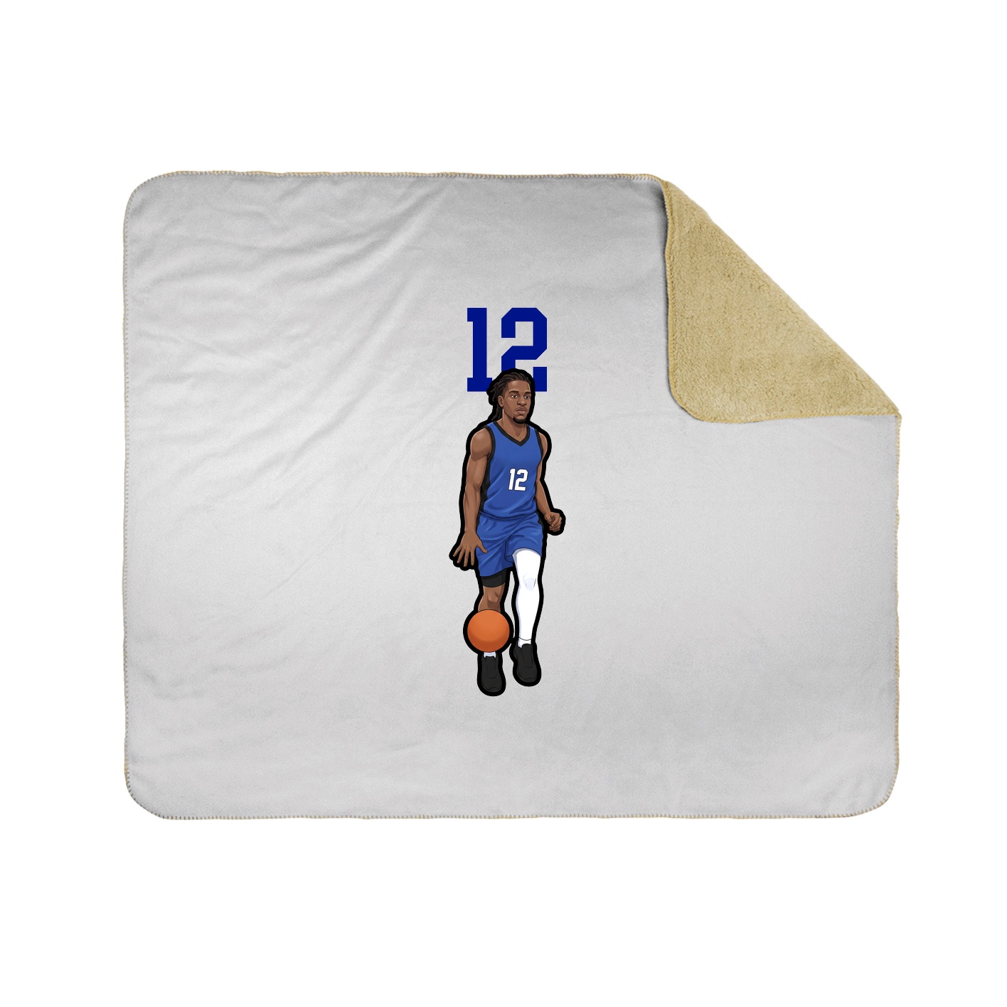 Throw Blanket — Number Top in White