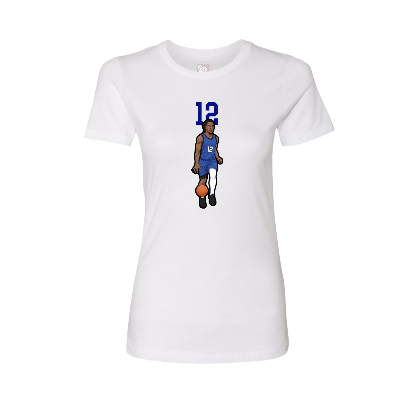 Womens Tee — Number Top in White