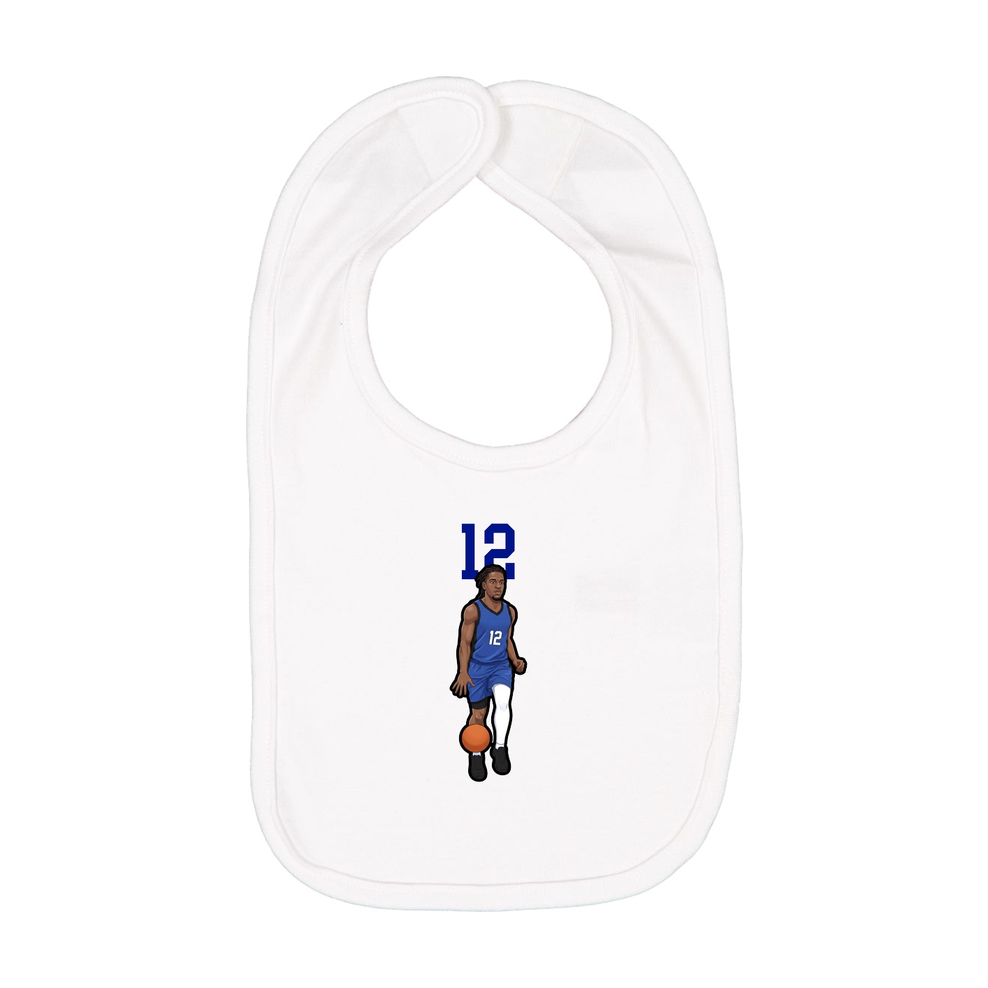 Infant Bib — Number Top in White