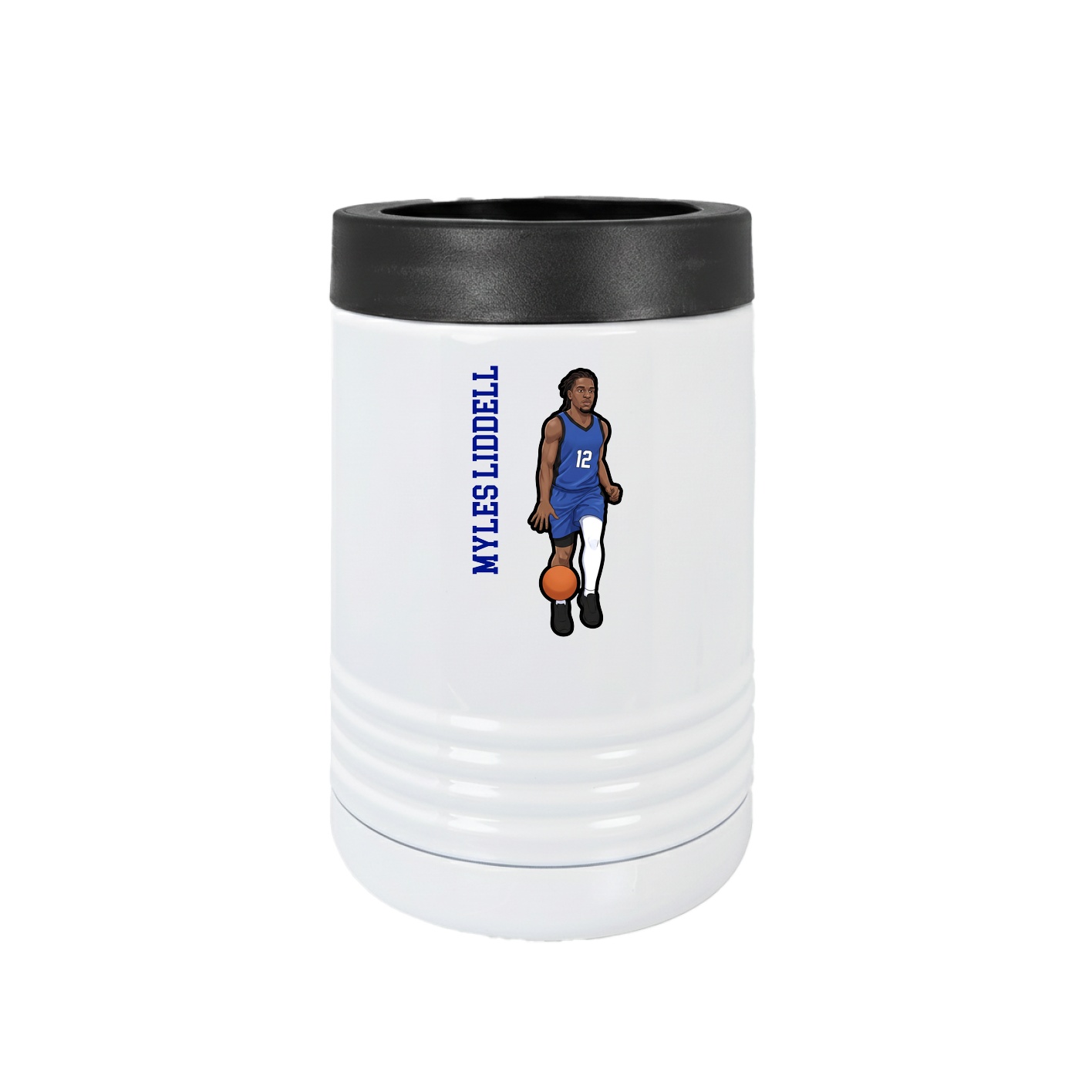Beverage Holder — Name Vertical in White