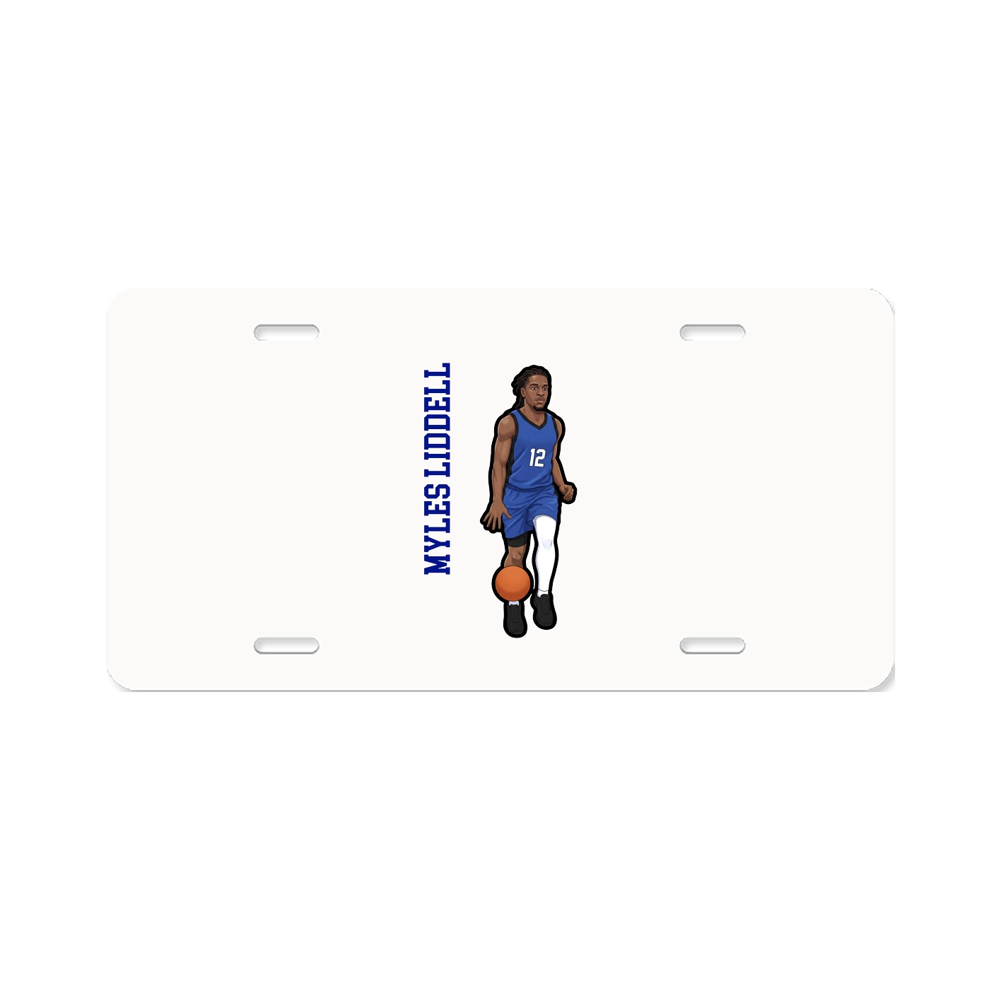 License Plate — Name Vertical in Classic