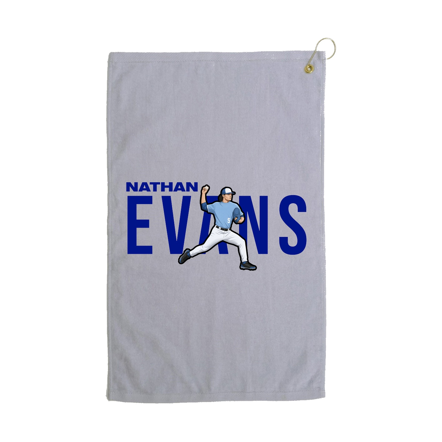 Golf Towel — Player Name in Grey