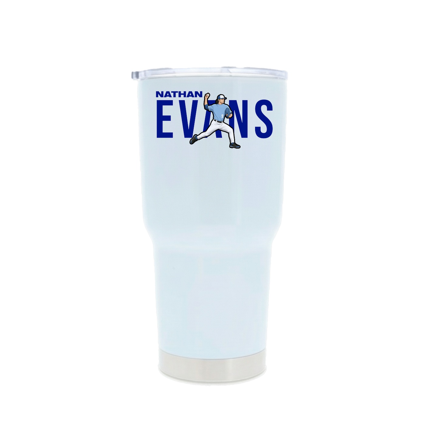 30oz Stainless Steel Tumbler — Player Name in White