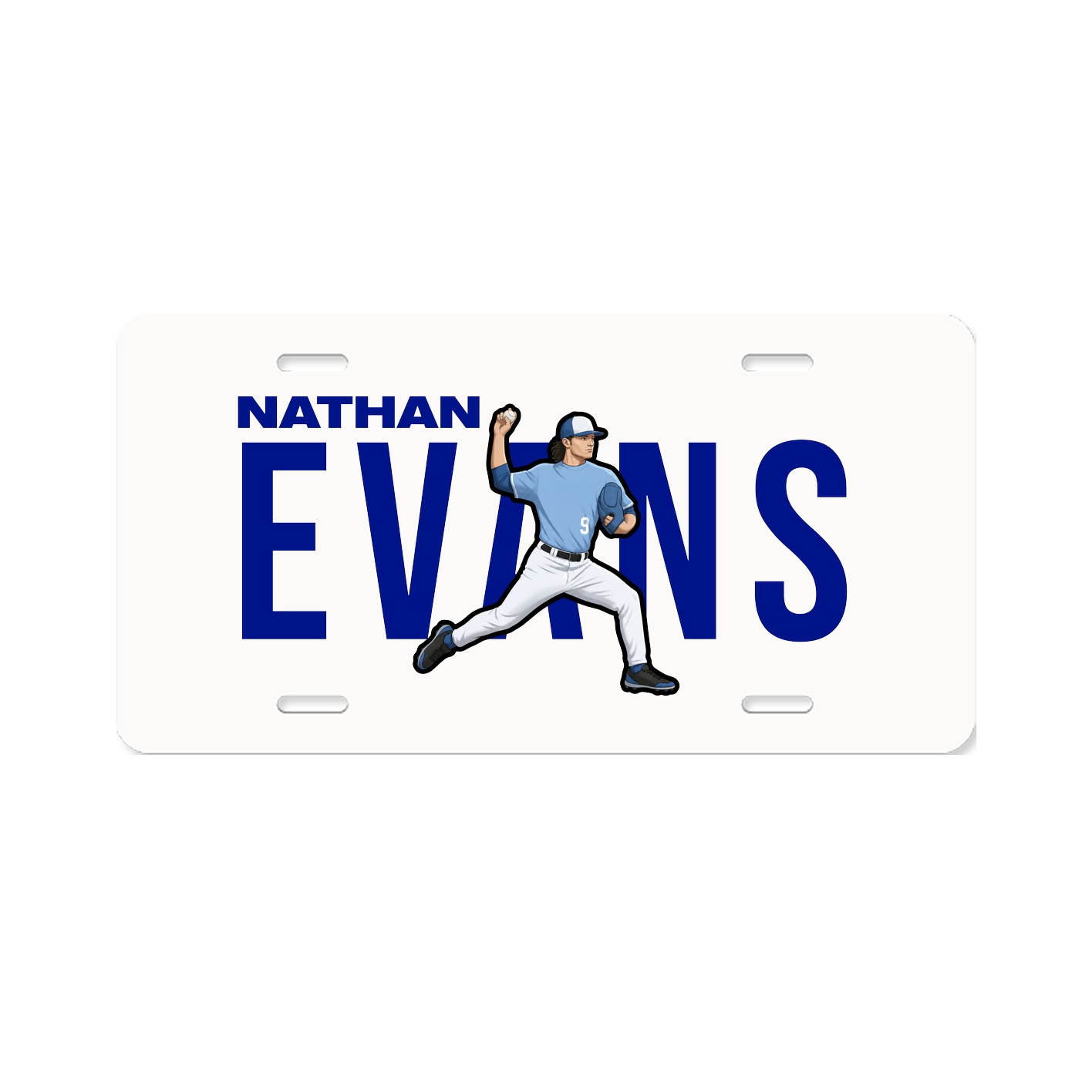 License Plate — Player Name in Classic