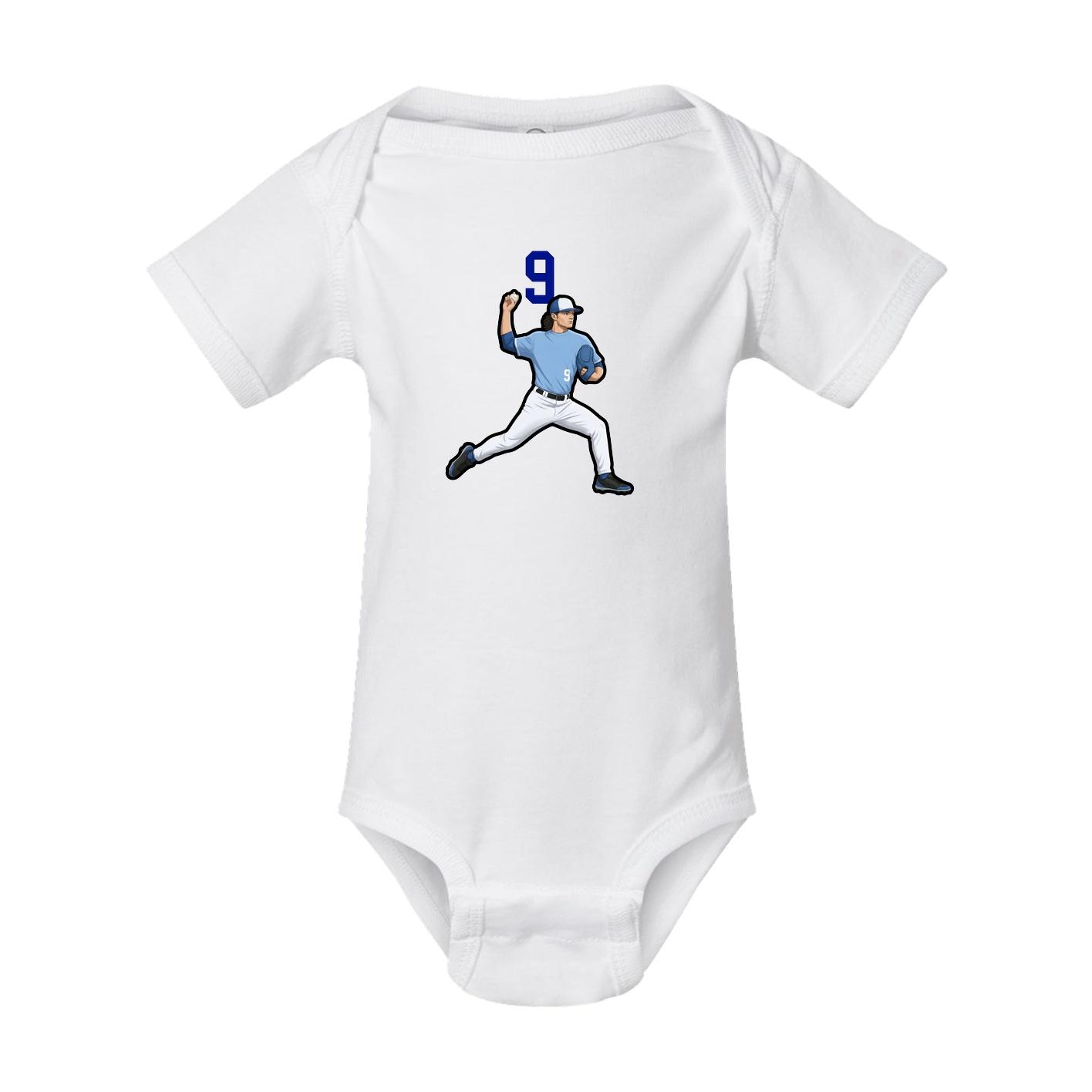 Baby Onesie — Number Top in White