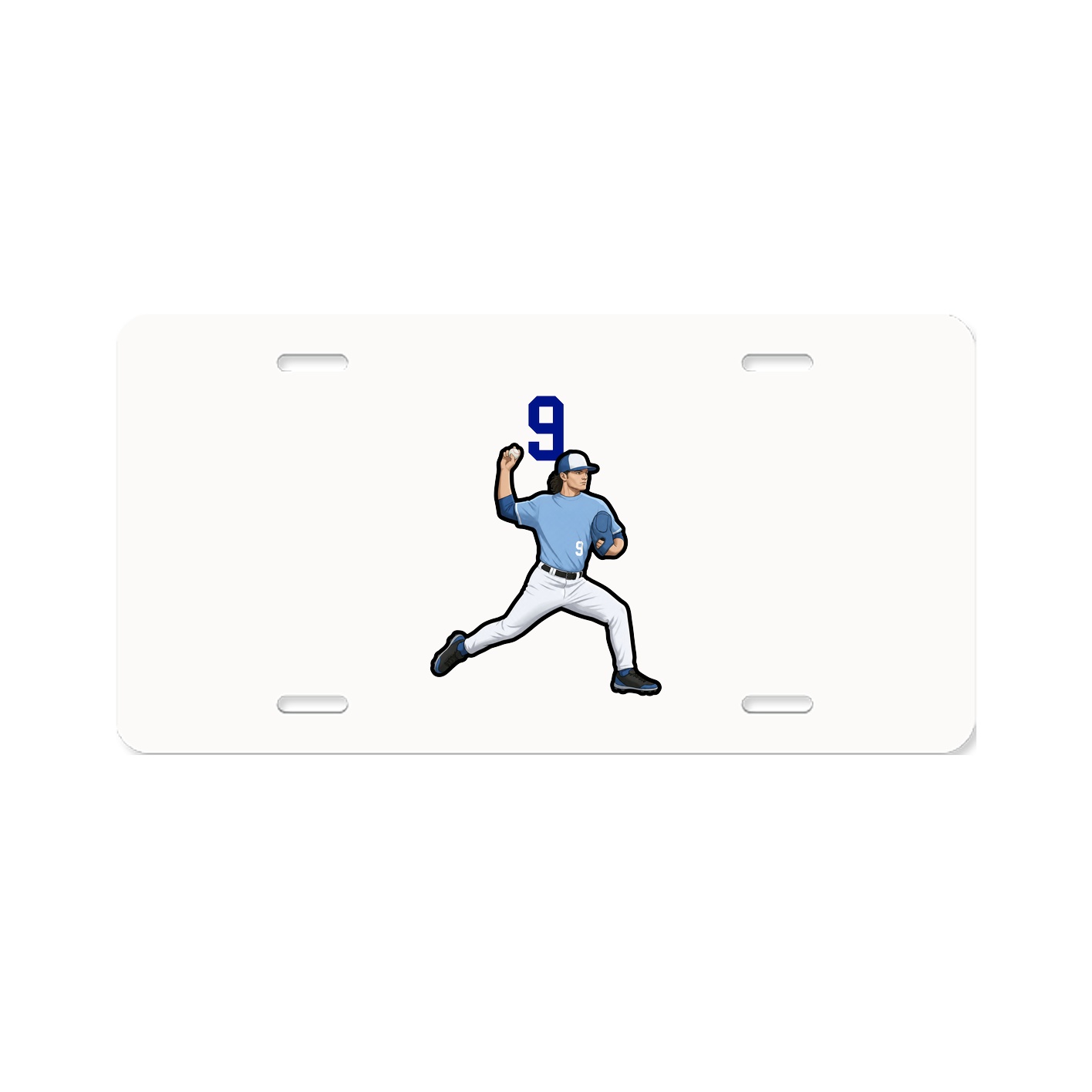 License Plate — Number Top in Classic